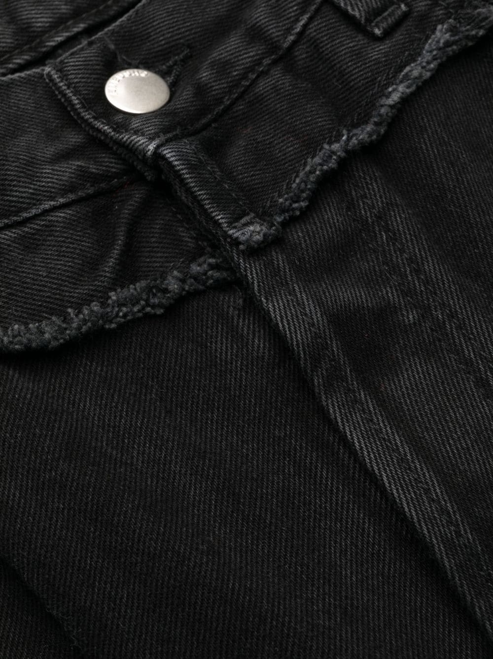 frayed-trim loose jeans - 6