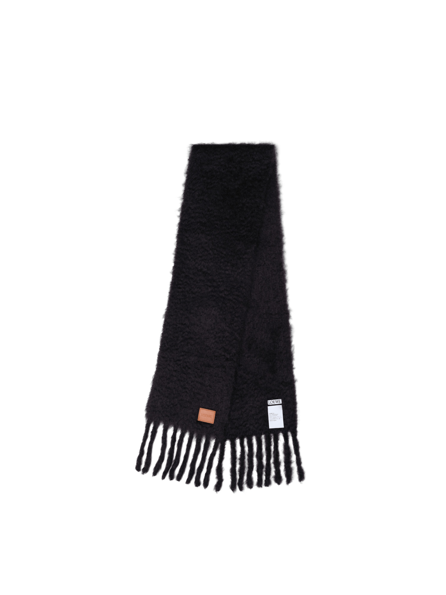 Mohair Blend Scarf in Black - 2