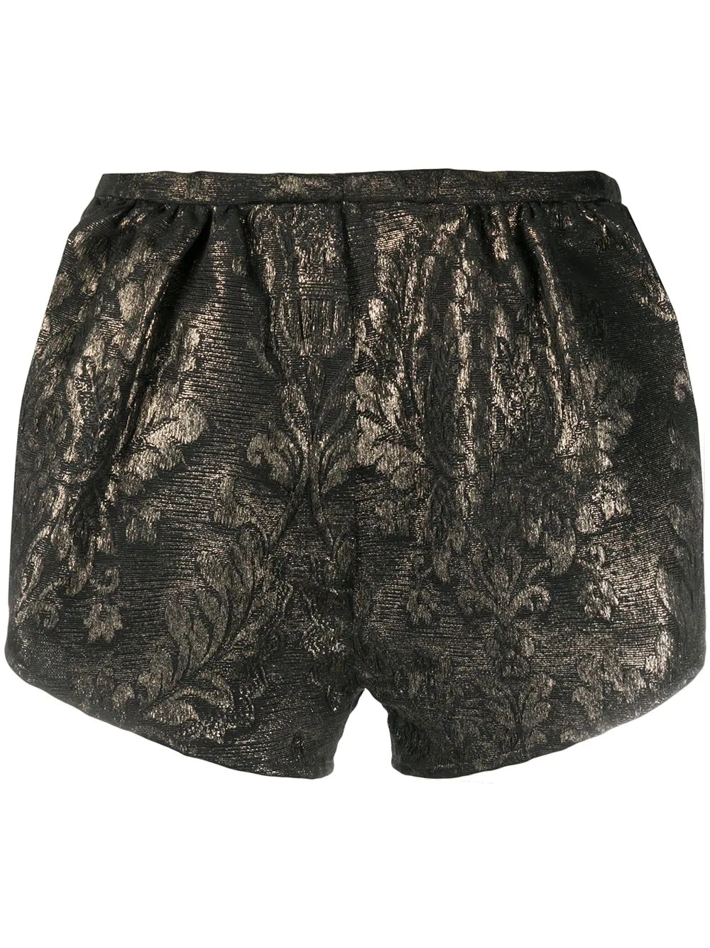 metallic jacquard shorts - 1