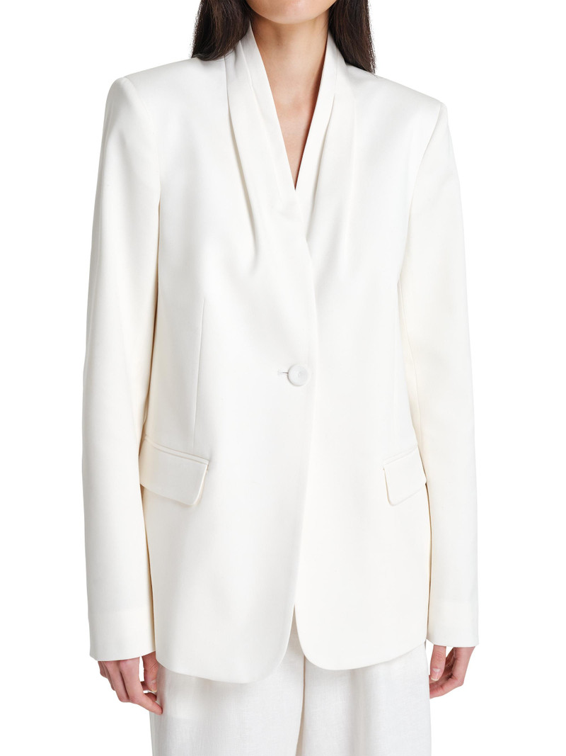 Women's New Linen Single-Breasted Dinner Jacket - Ivoire 3