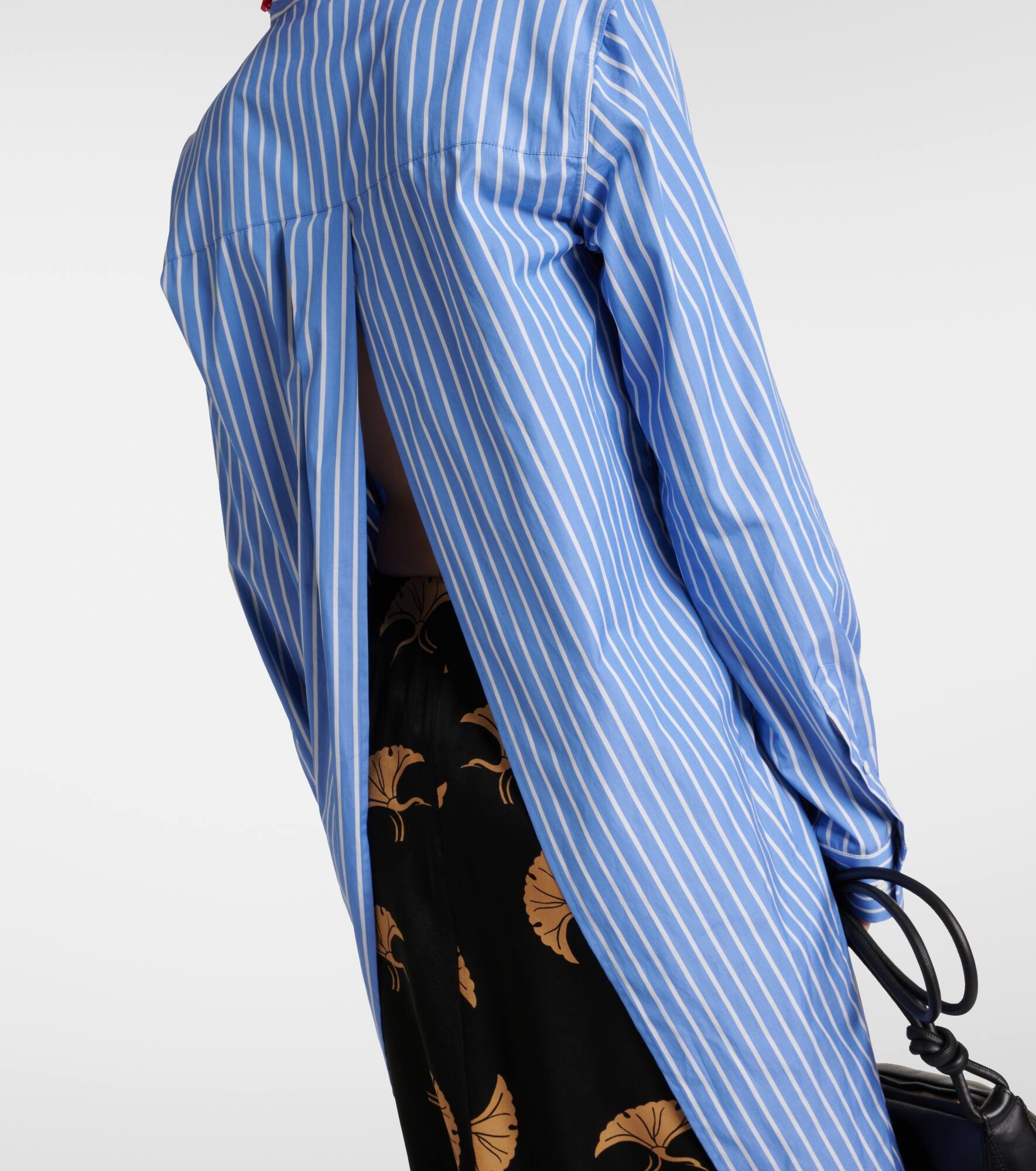 Embellished striped cotton poplin shirt - 5