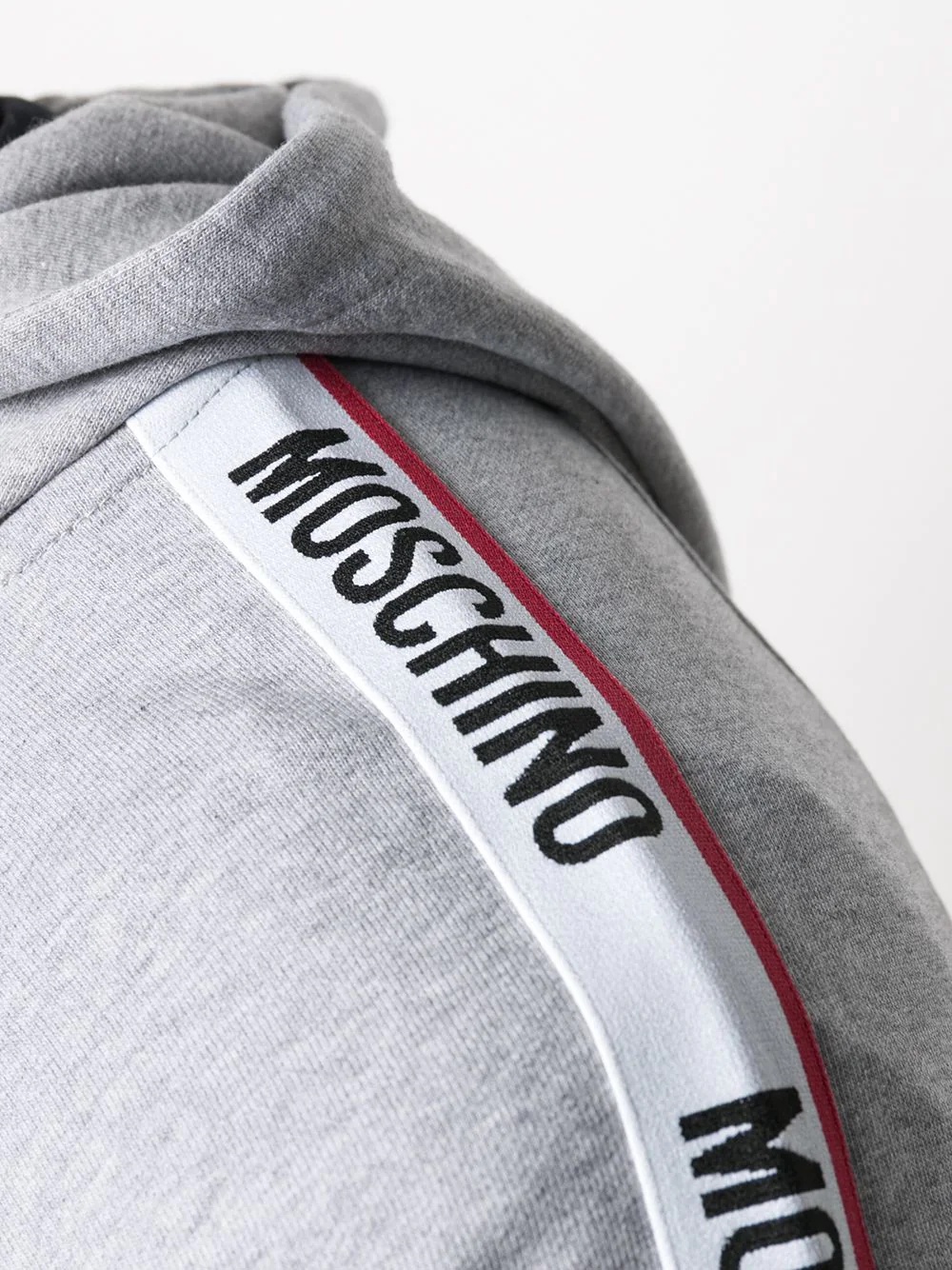 logo trim zip hoodie - 5