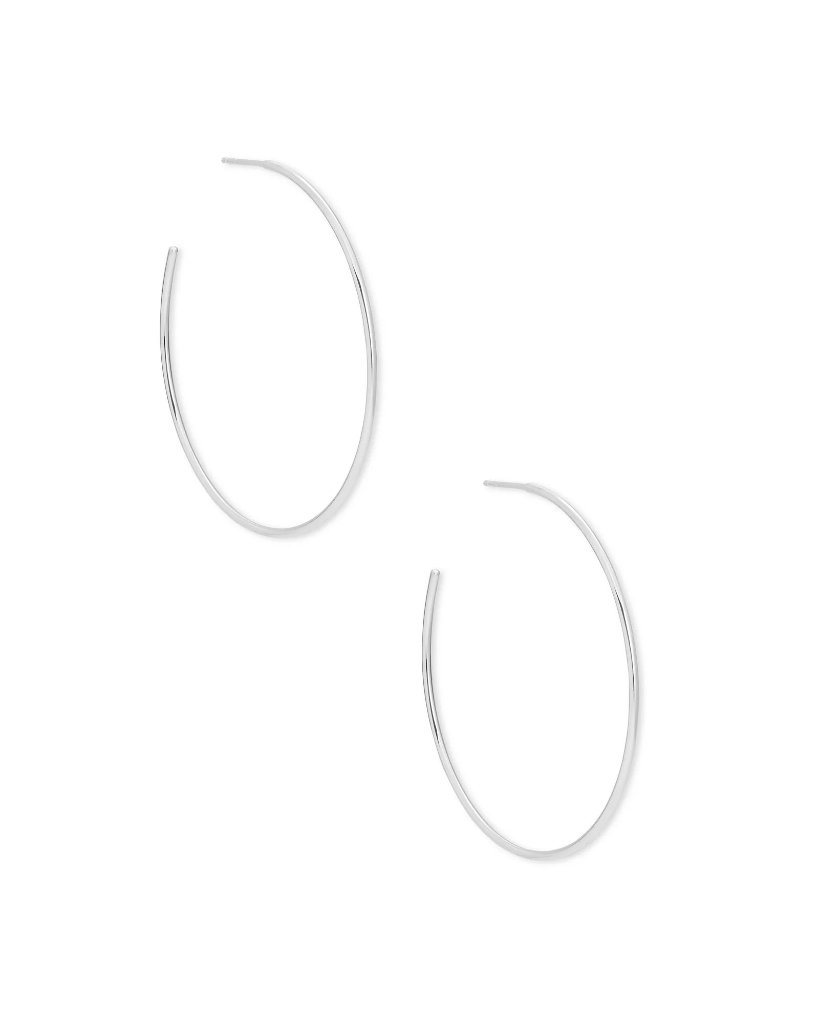 Keeley 50mm Hoop Earrings in Sterling Silver - 1