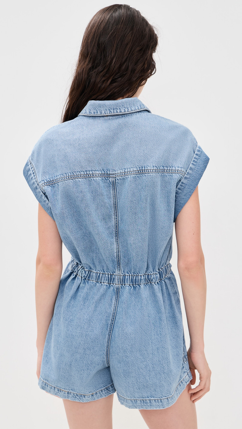 PAIGE Maliah Denim Romper outlook