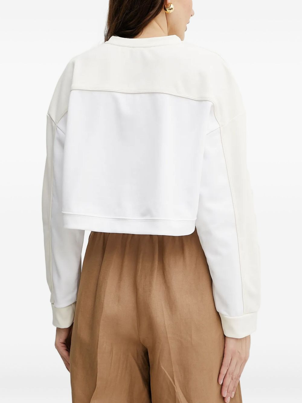 colour-block patch sweatshirt - 3