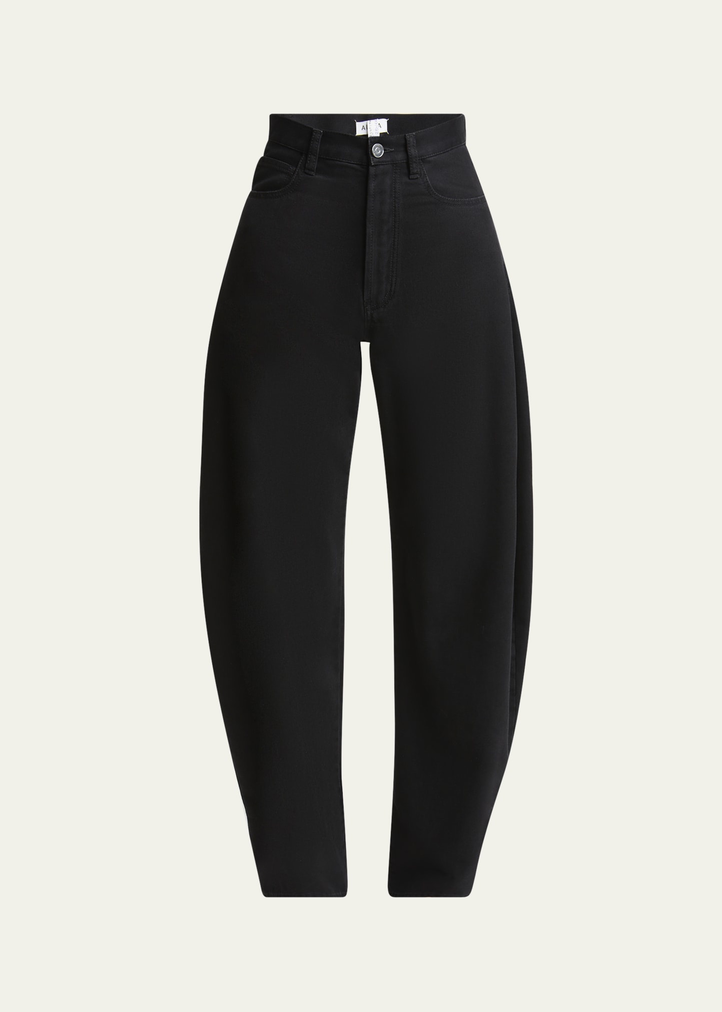 Rounded Leg Denim Pants - 1