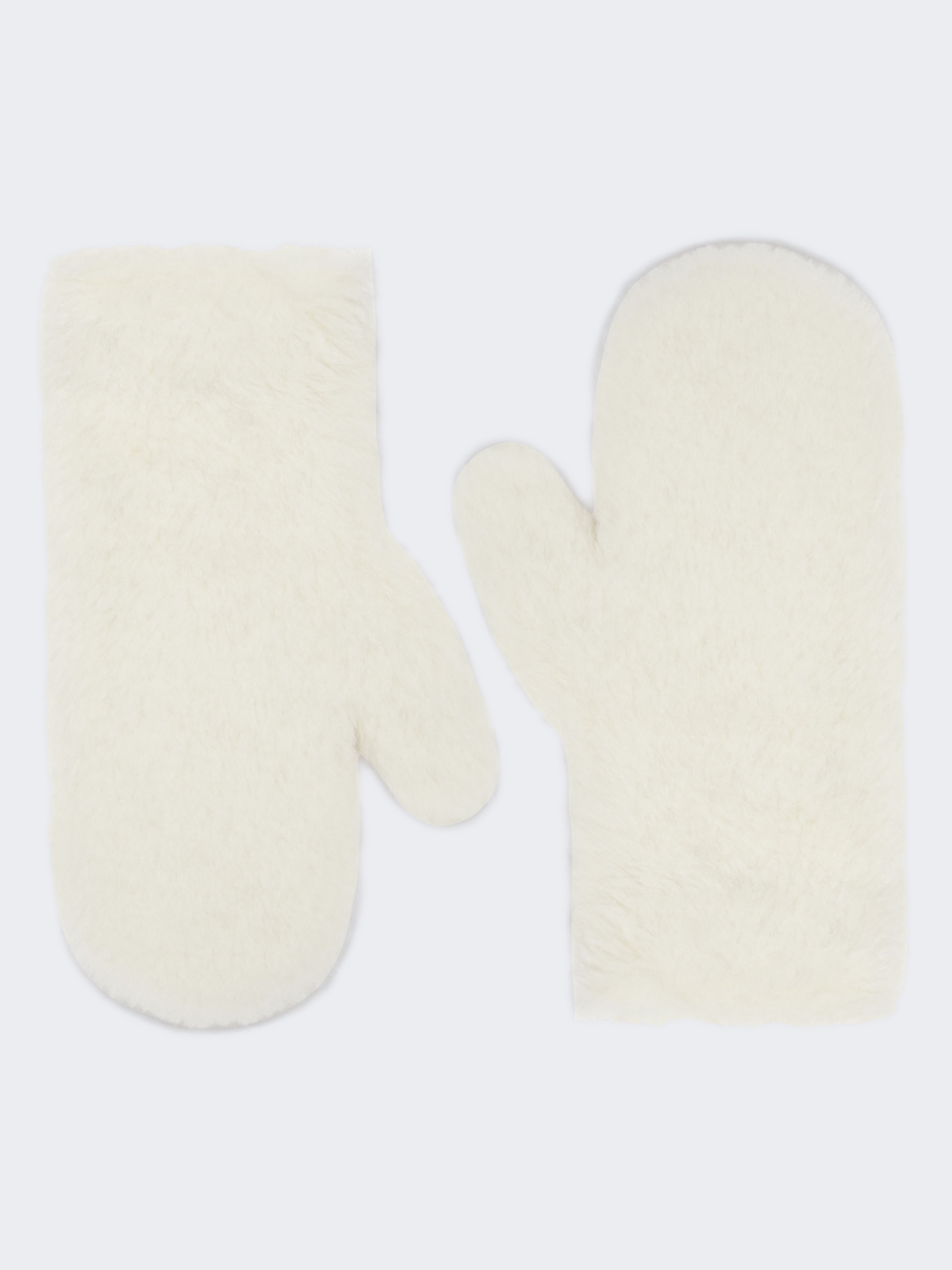 OMBRATO Mittens in alpaca and wool Teddy fabric - 1