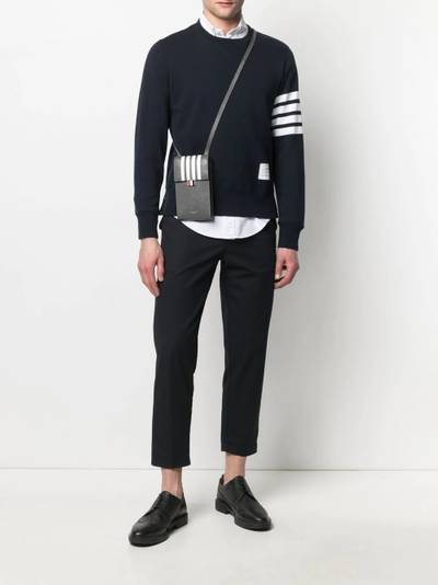 Thom Browne four-bar stripe phone bag outlook