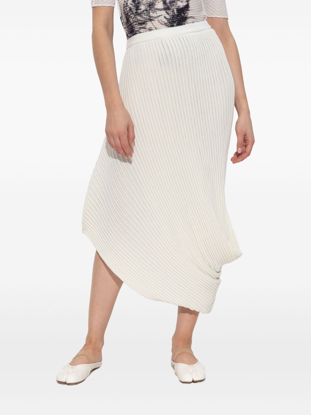 asymmetric pleated skirt - 3