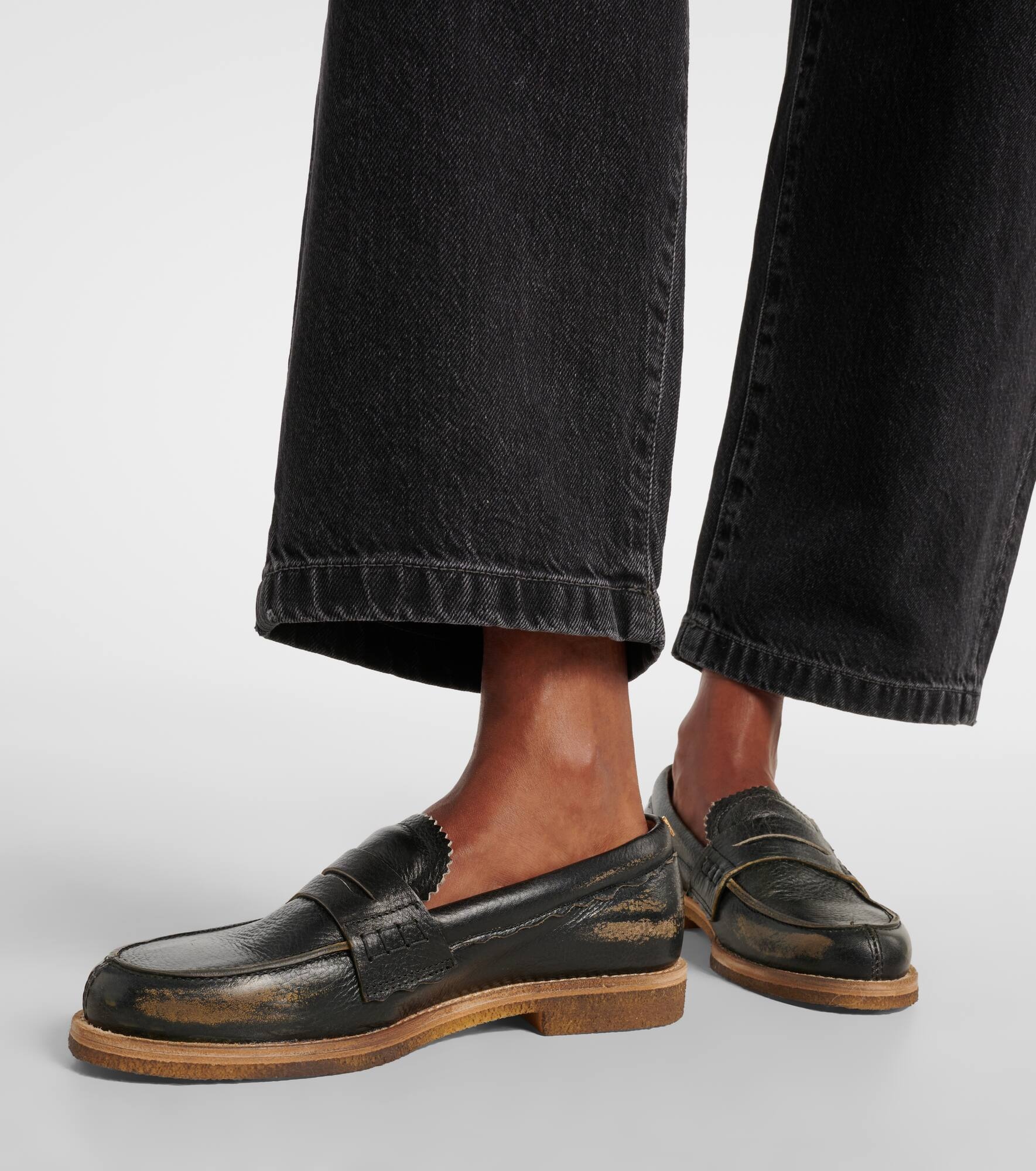Jerry leather penny loafers - 4