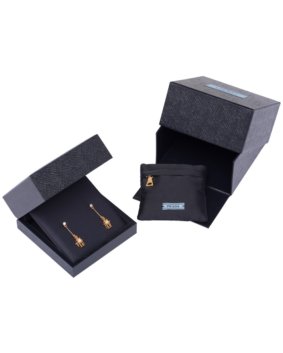 Prada Fine Jewellery gold and diamond earrings - 2