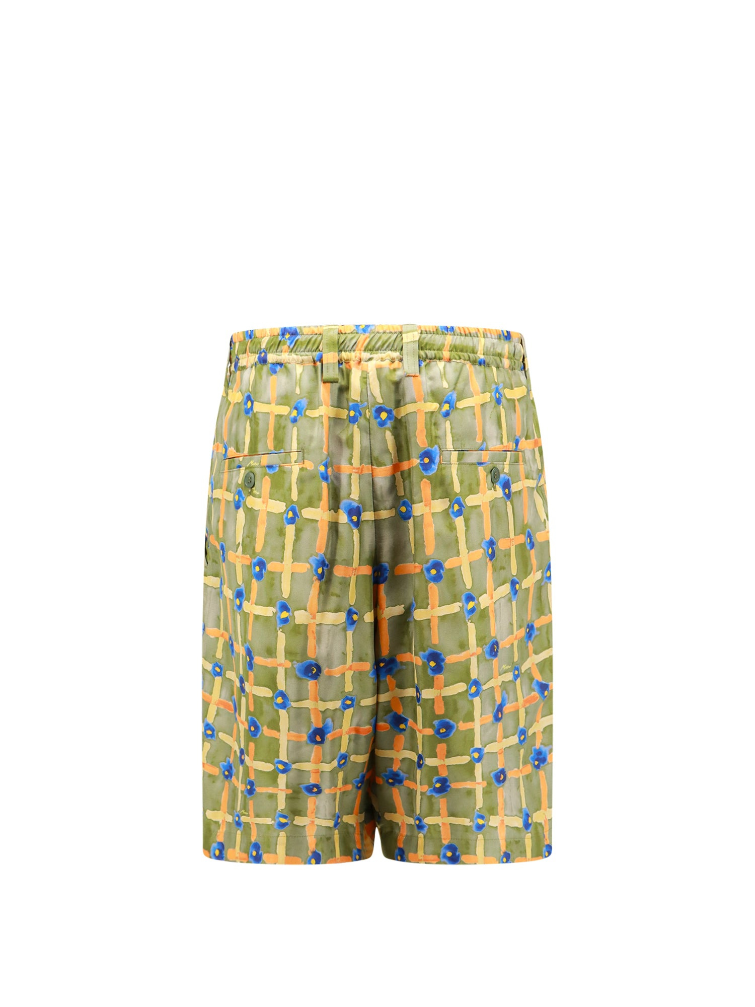 Multicolor Silk Bermuda Shorts - 2
