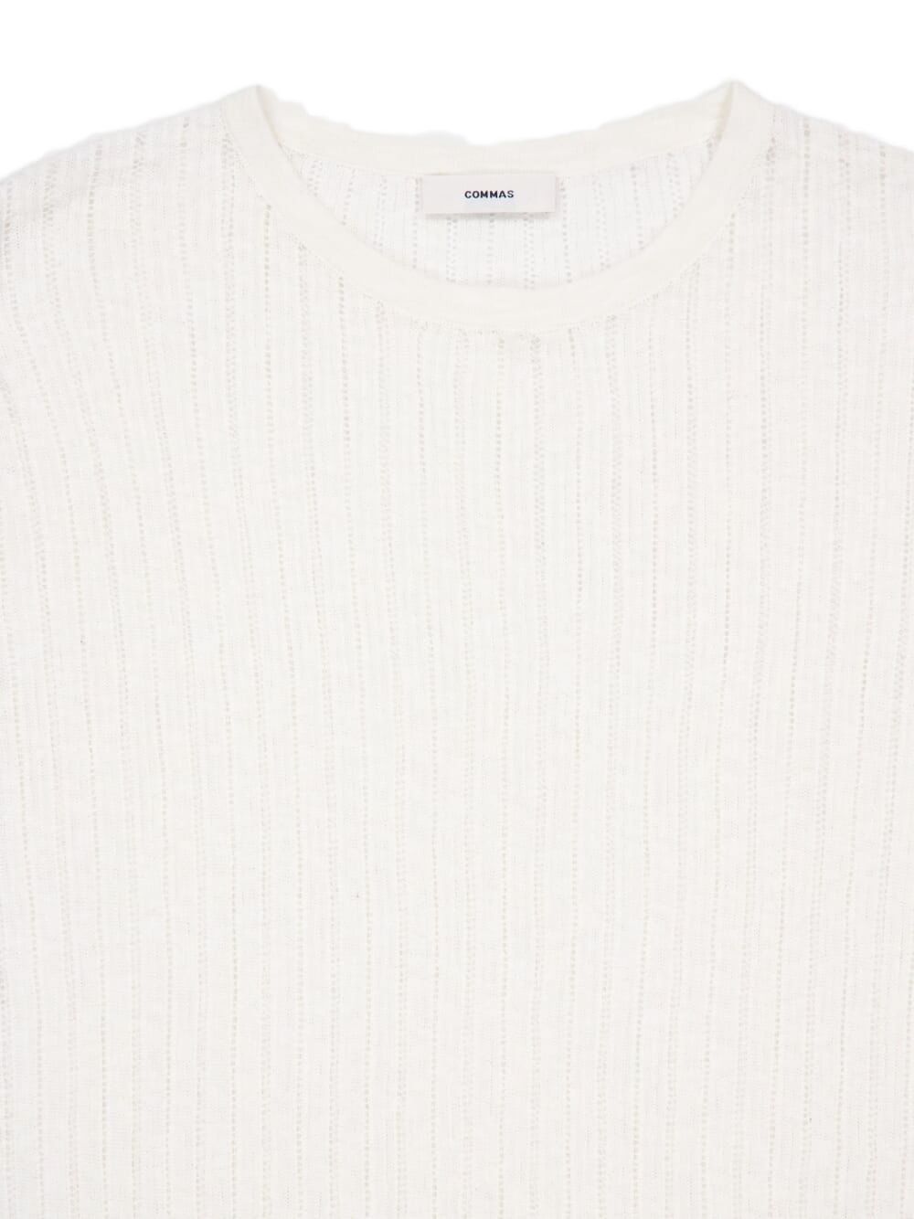 pointelle knit T-shirt - 3