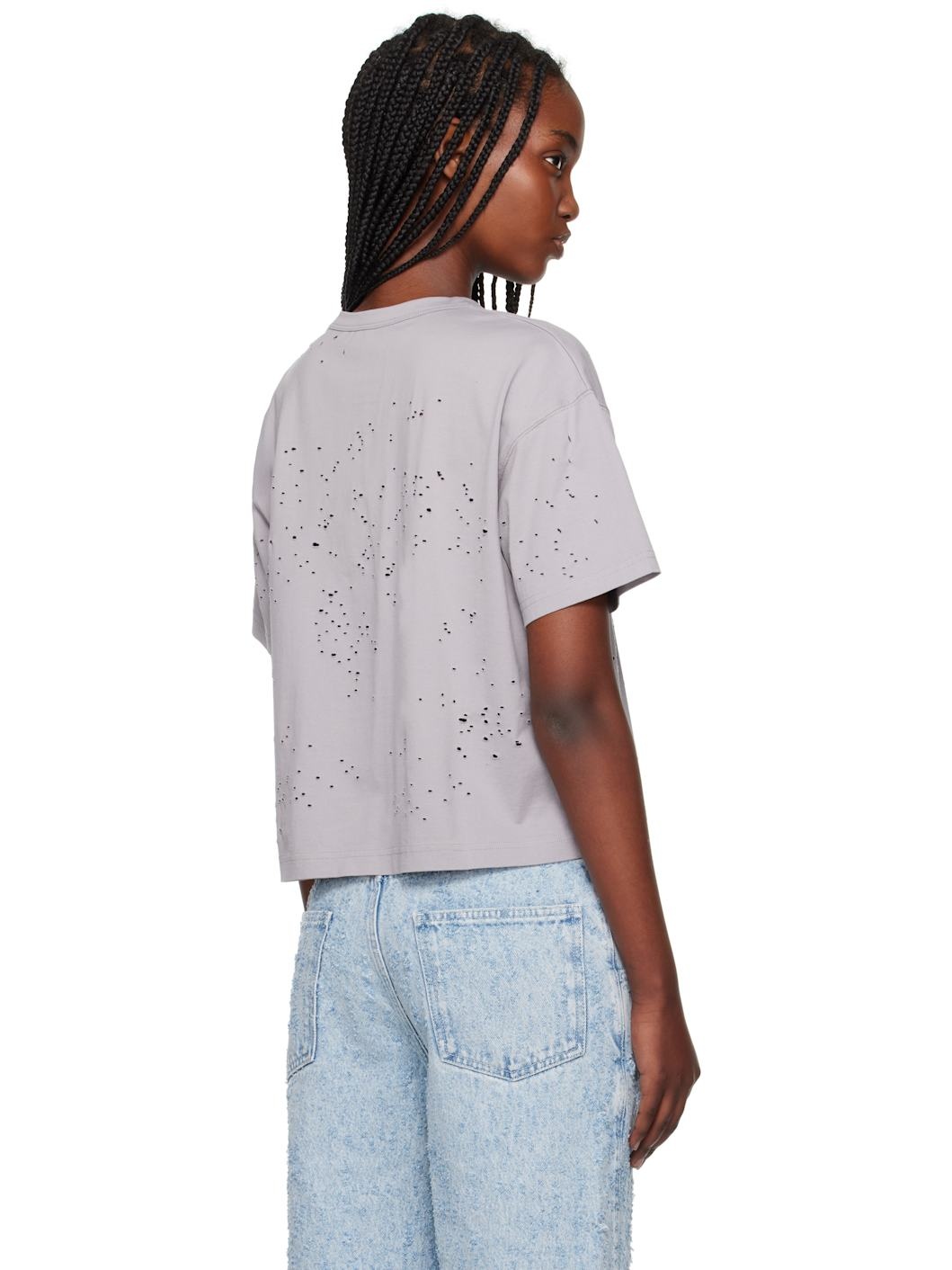Gray Destroyed T-shirt - 3