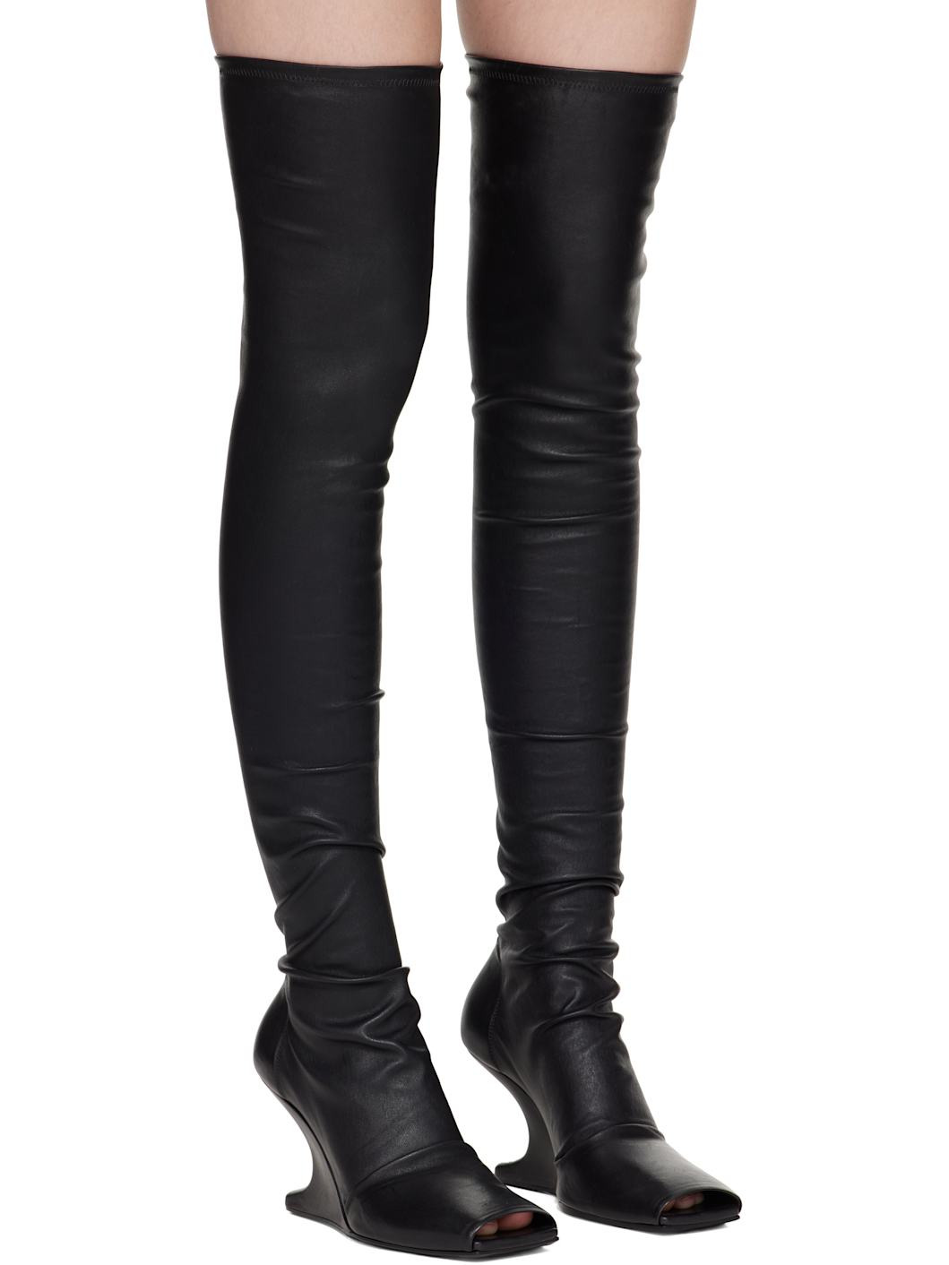 Black Hollywood Cantilever Sock 8 Boots - 4