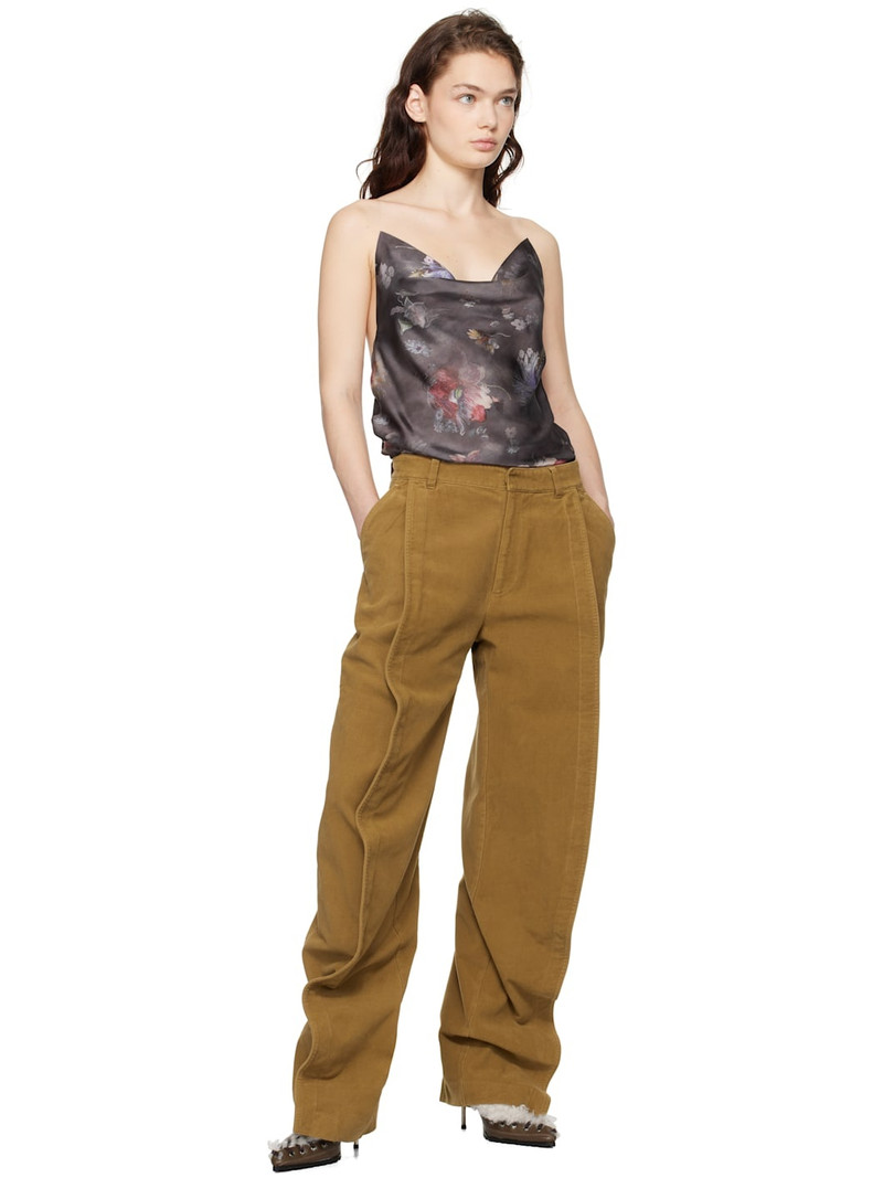 Y/Project Beige Banana Trousers outlook