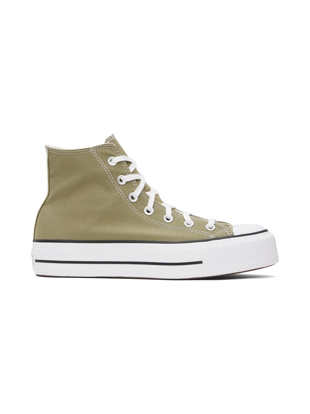 Khaki Chuck Taylor All Star Lift Platform Sneakers - 1