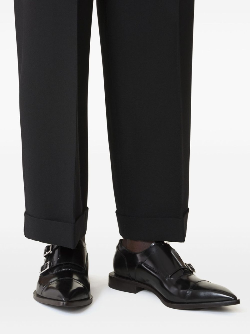 double-buckle pointed monk shoes 5