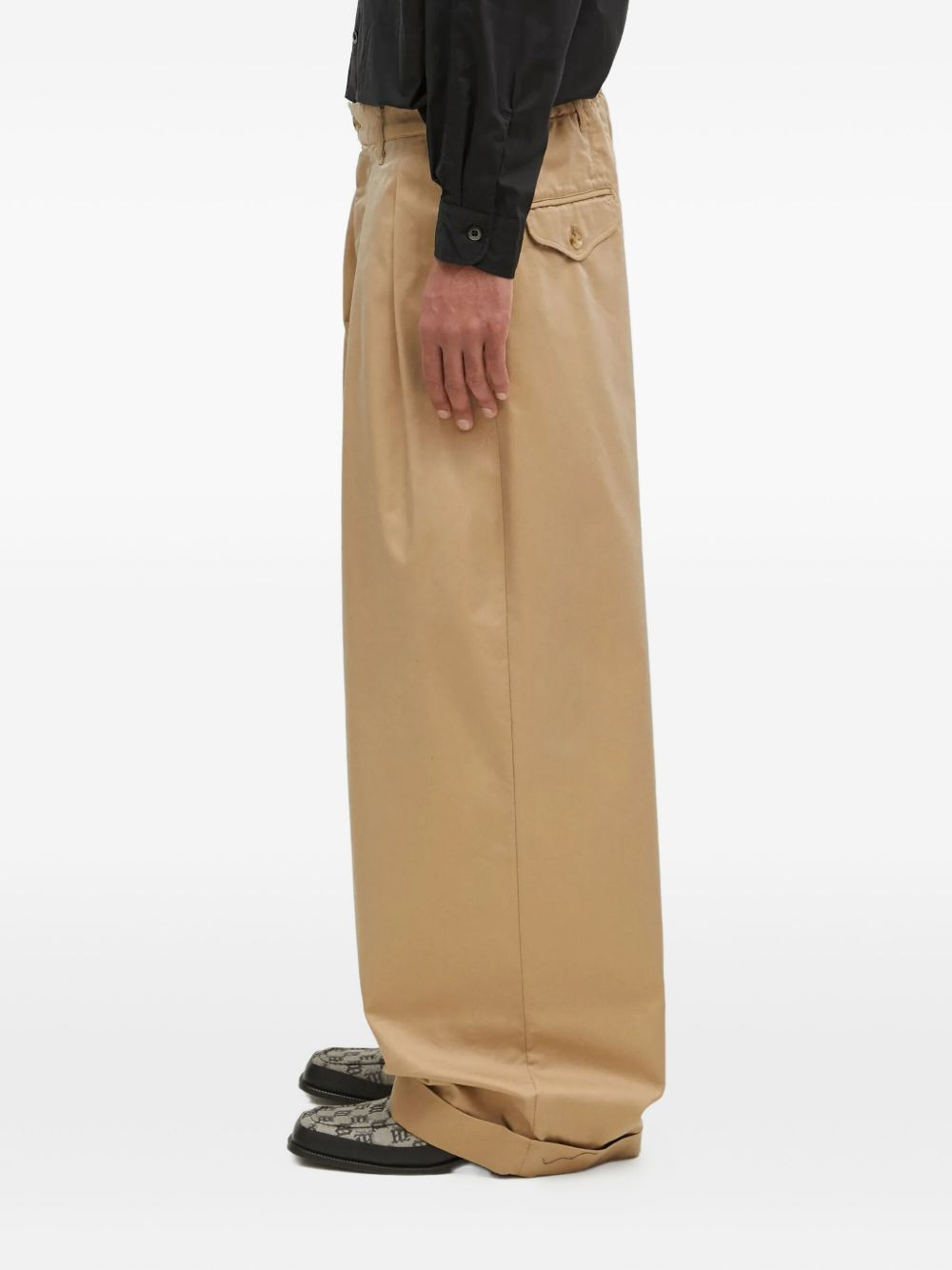 pleated wide-leg trousers - 3
