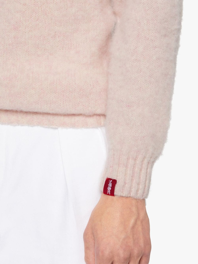 HUTCHINS PASTEL PINK WOOL CREWNECK SWEATER 6