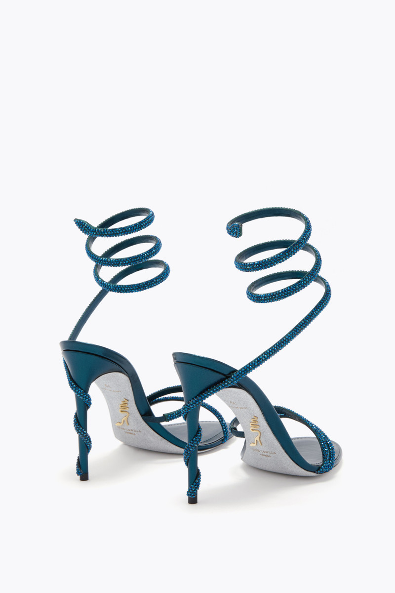 RENE CAOVILLA MARGOT TEAL SANDAL 105 outlook