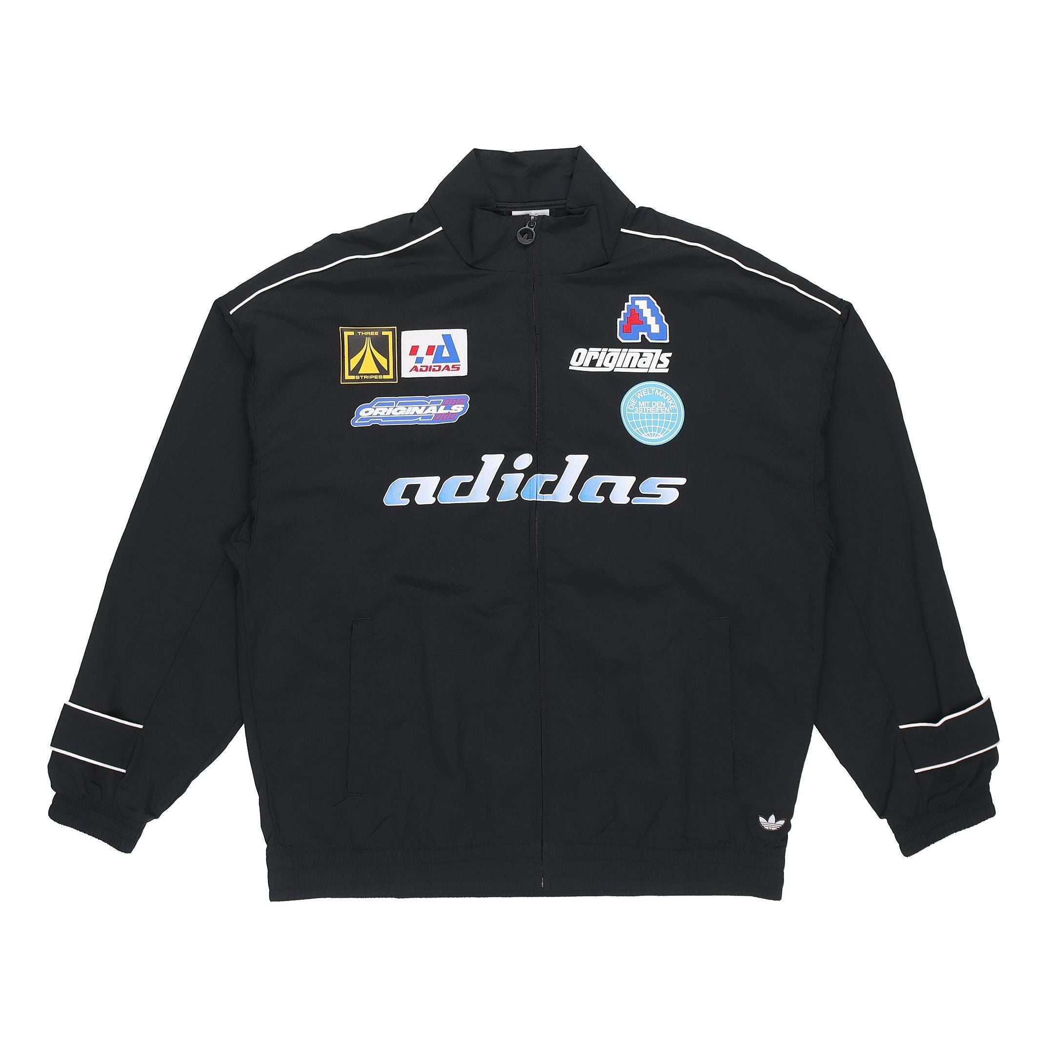adidas originals MENS TGP Windbreaker Sports Stand Collar Jacket Black HA4748 - 1