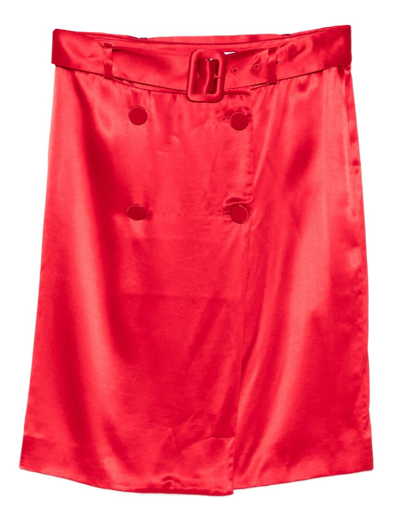 belted button-front midi skirt 1