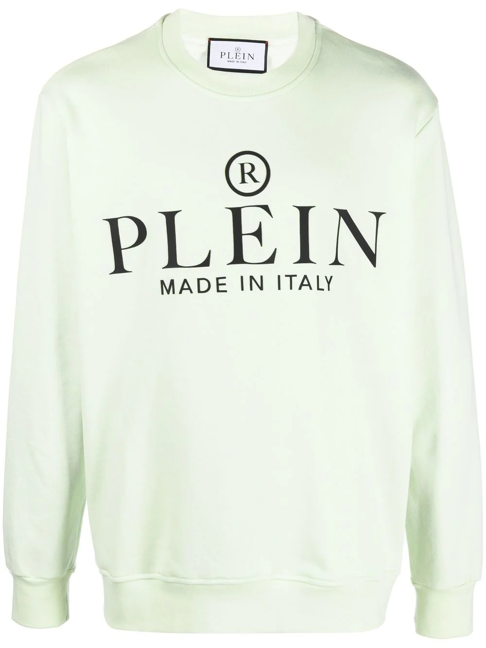 logo-print crew neck sweatshirt - 1