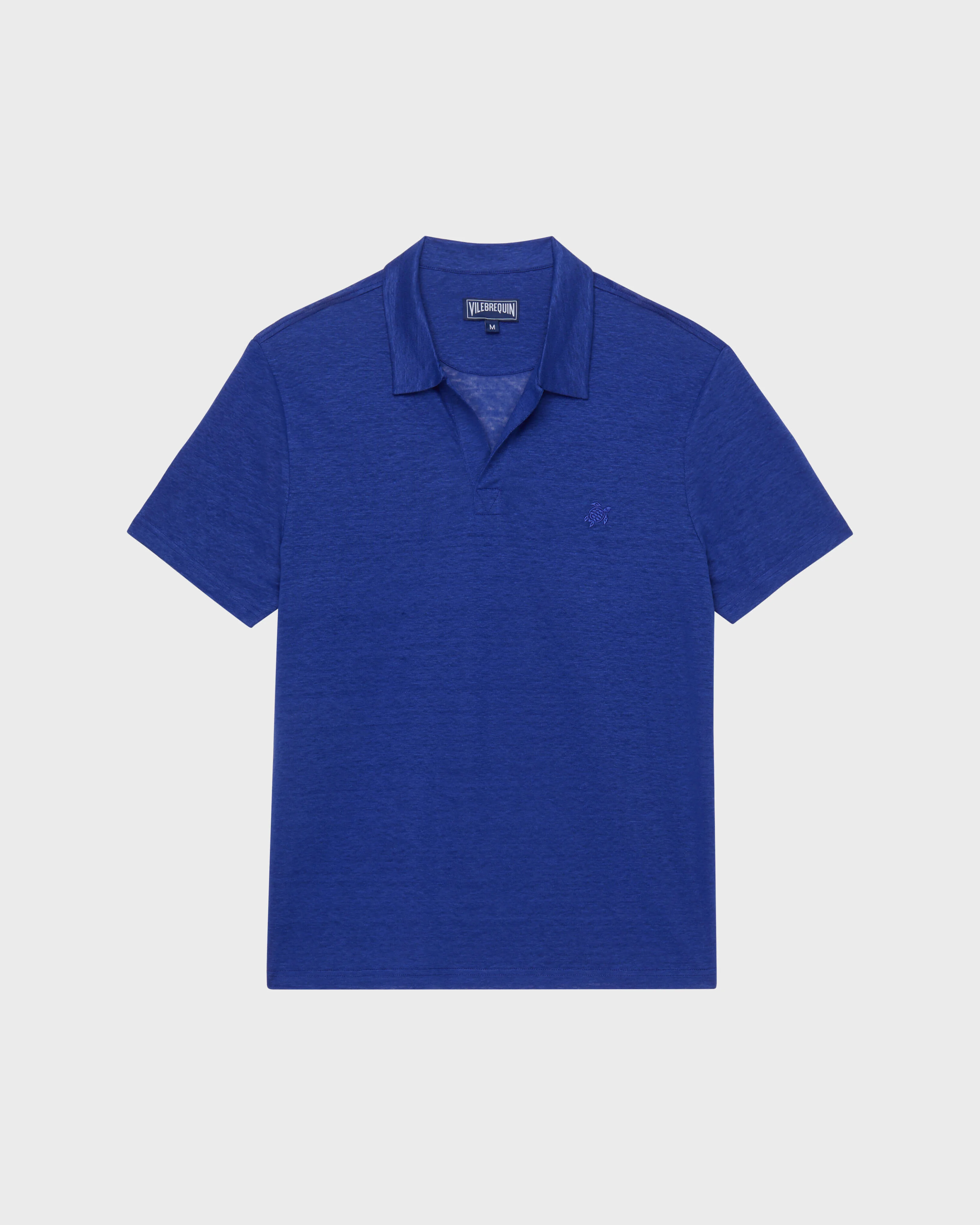 Men Linen Jersey Polo Solid - 1