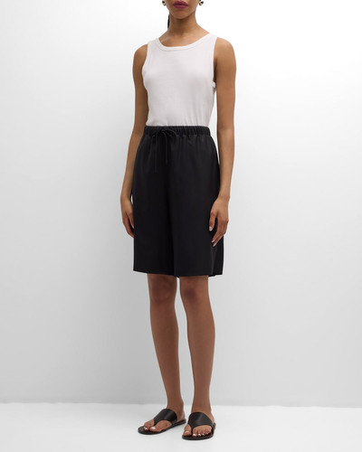 The Row Stanton Wide-Leg Bermuda Pull-On Shorts outlook
