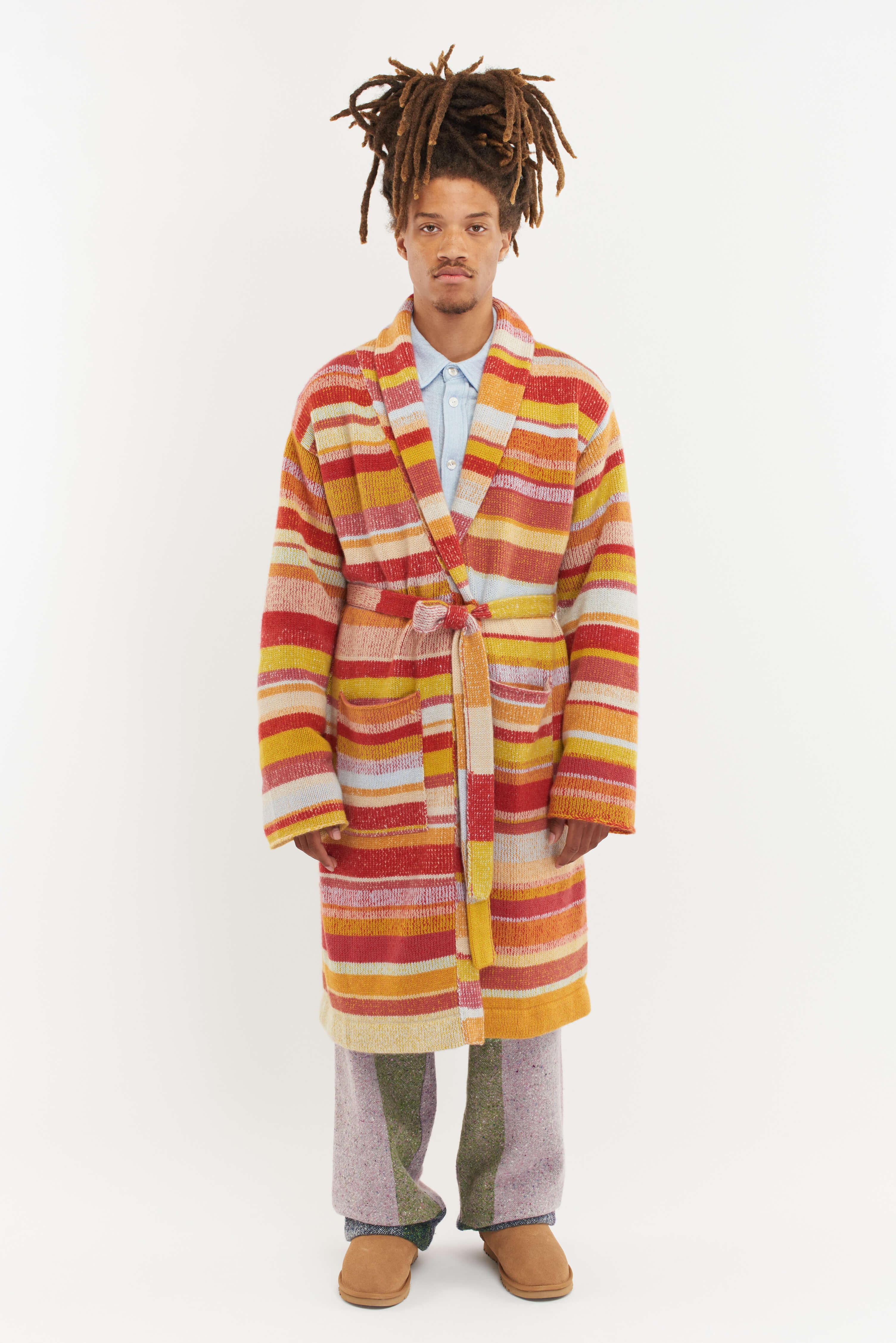 STRIPE SUPER SOFT ROBE - 6