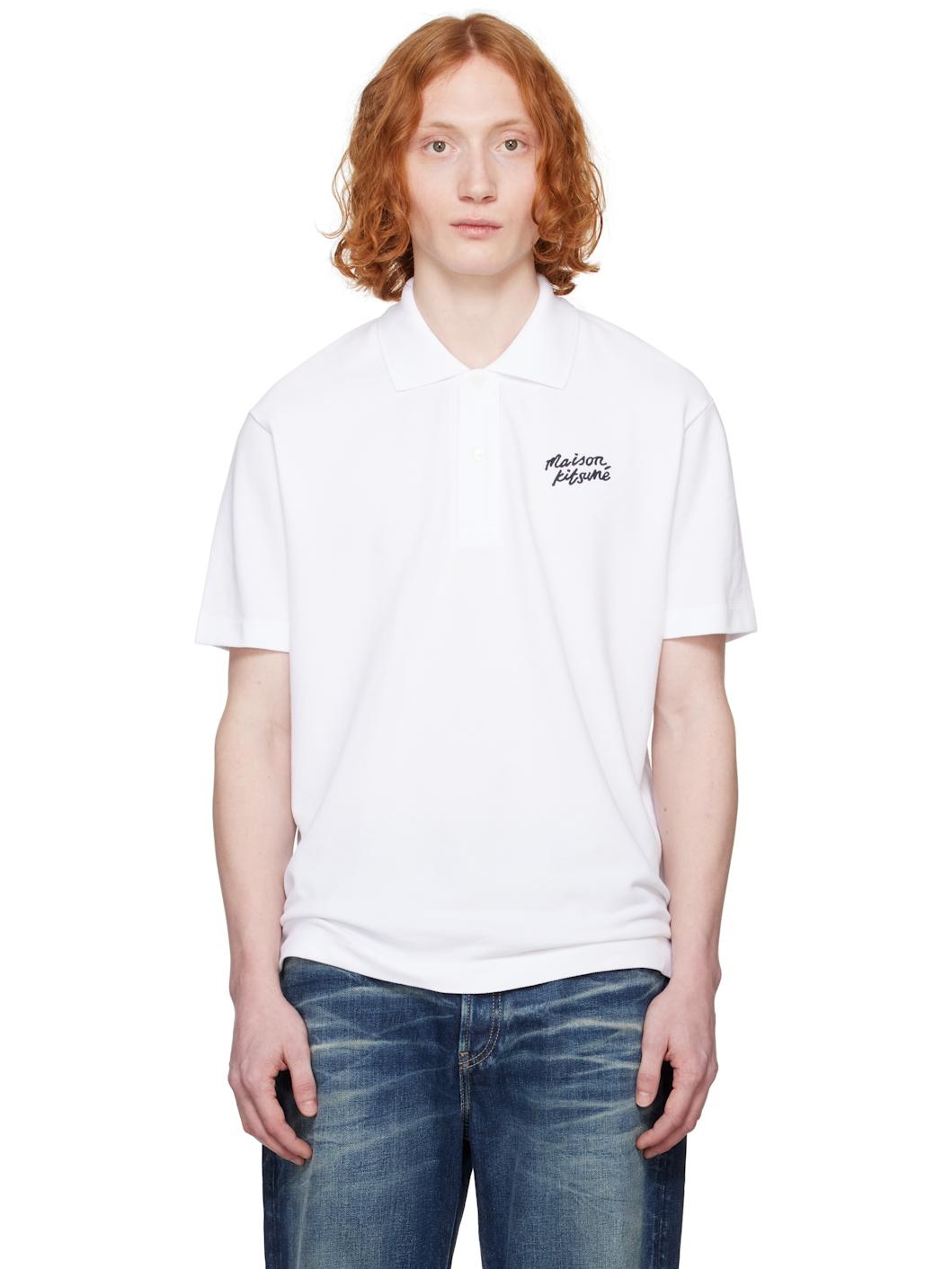 White '' Handwriting Comfort Polo - 1