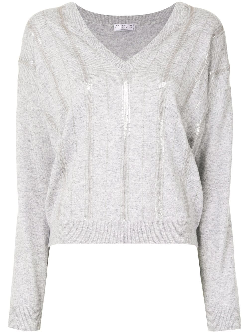 sequin embellished cashmere jumper - 1