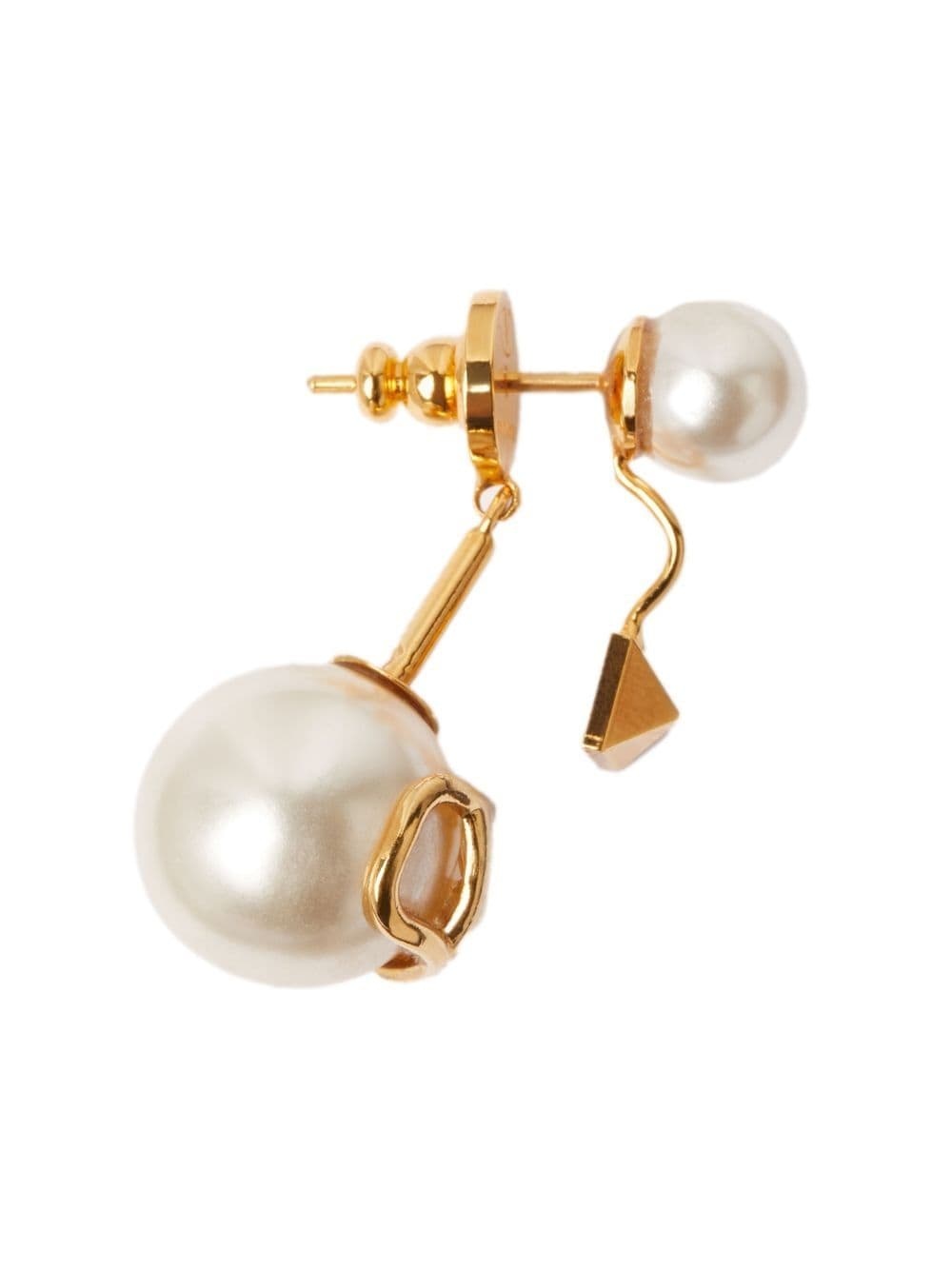 VLogo pearl drop earring - 4