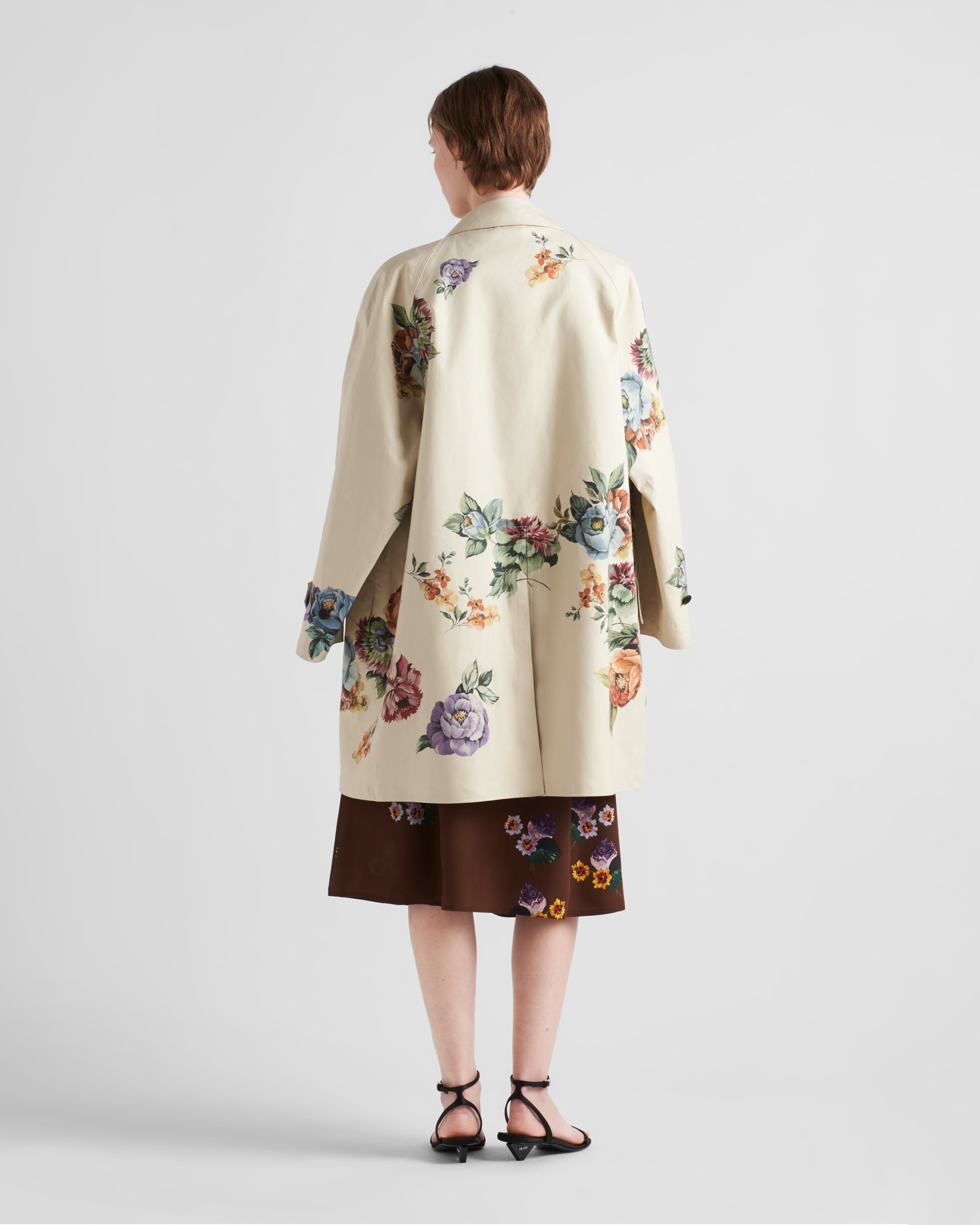 【プラダ・PRADA】Printed cotton single-breasted coat Prada Printed cotton single-breasted coat | REVERSIBLE