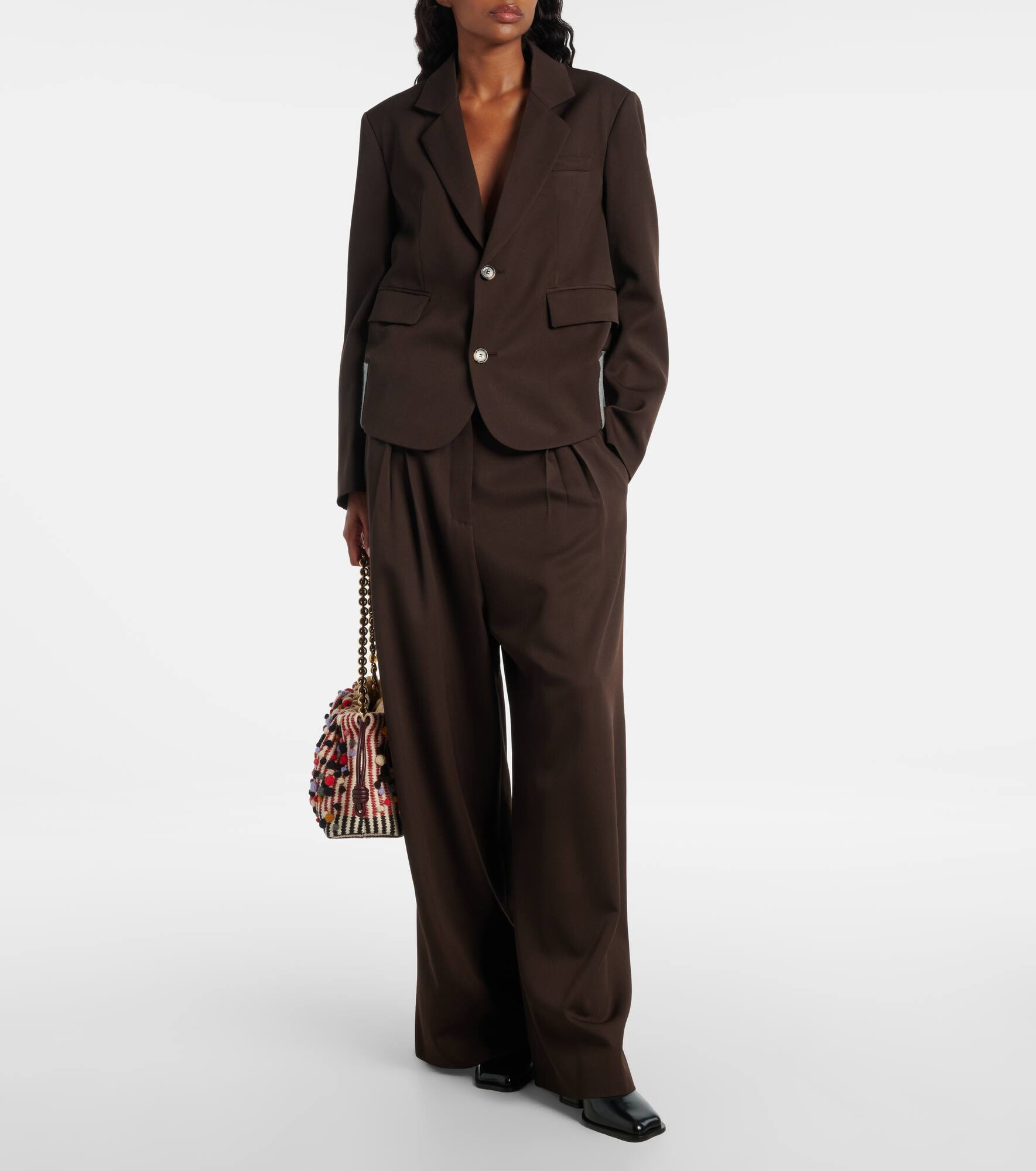 Gathered wool blazer - 2