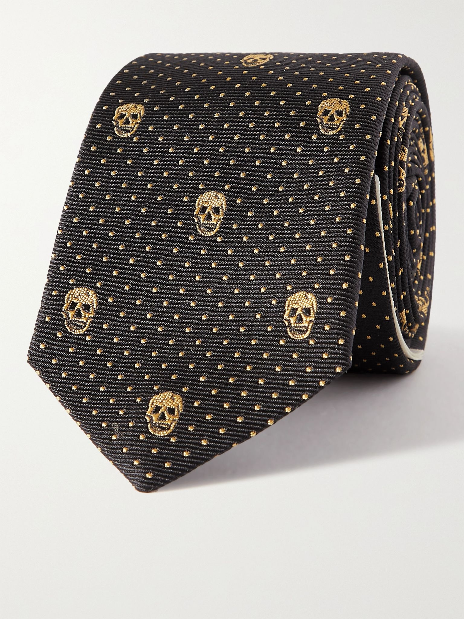 5cm Embroidered Silk-Faille Tie - 1