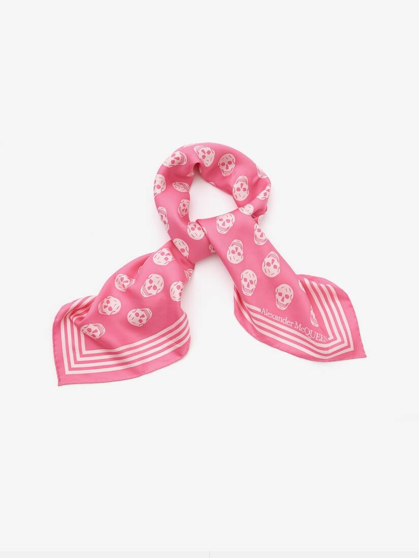 Women's Biker Skull Foulard in Rose - 2