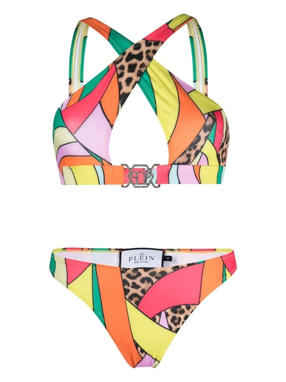 crossover-strap bikini set - 1