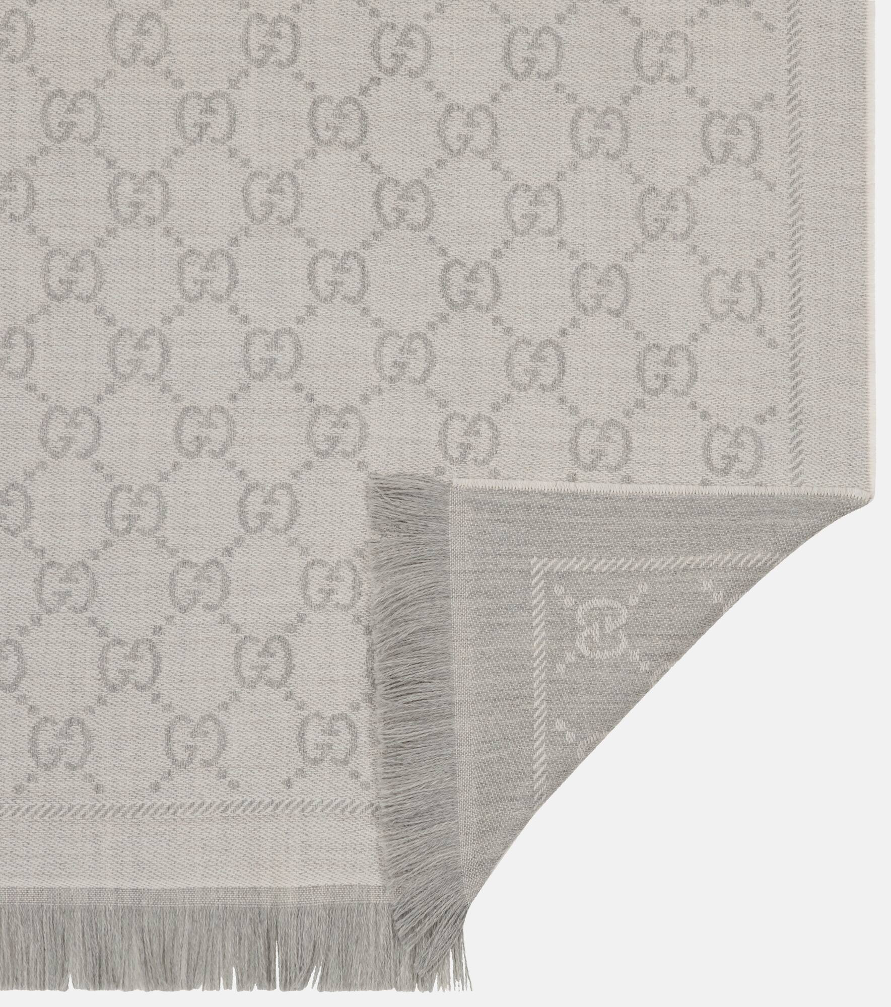 GG wool jacquard scarf - 4