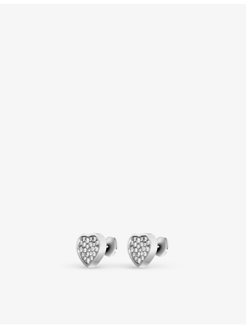 Happy Hearts 18ct white-gold and 0.8ct diamond earrings - 3