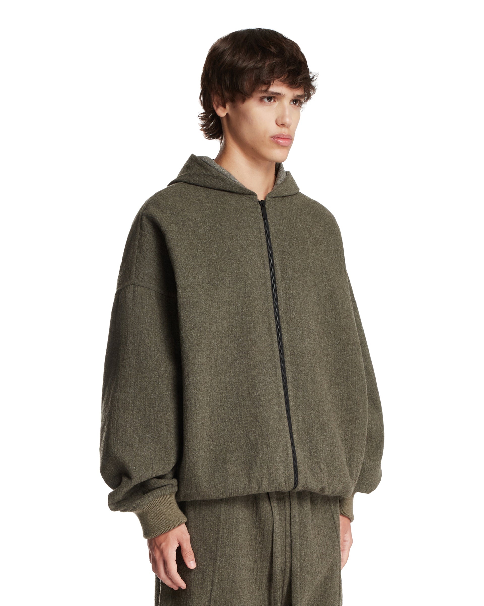 Gray Wool Hoodie - 4