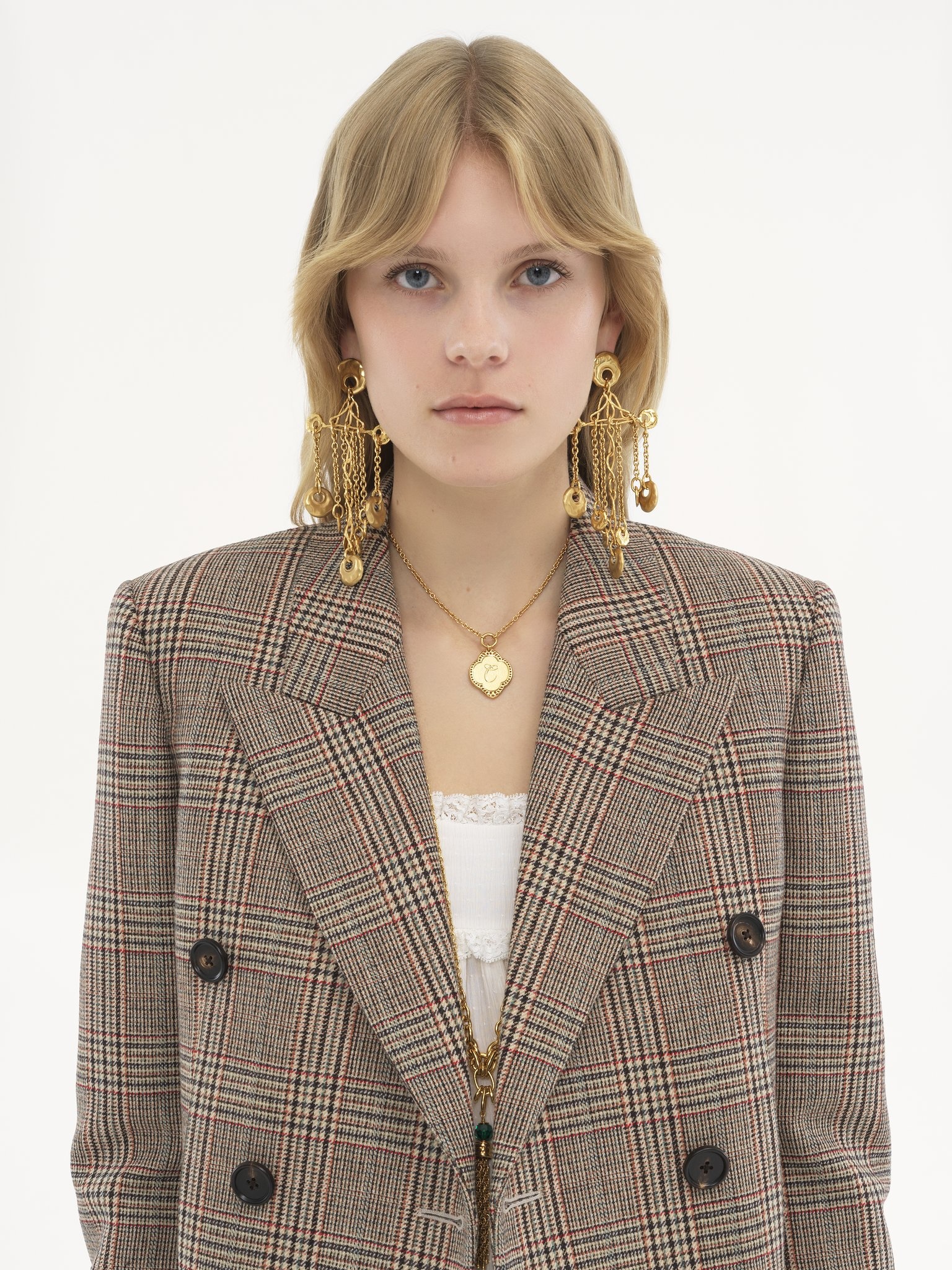 TAILORED JACKET IN PRINCE OF WALES WOOL - 6