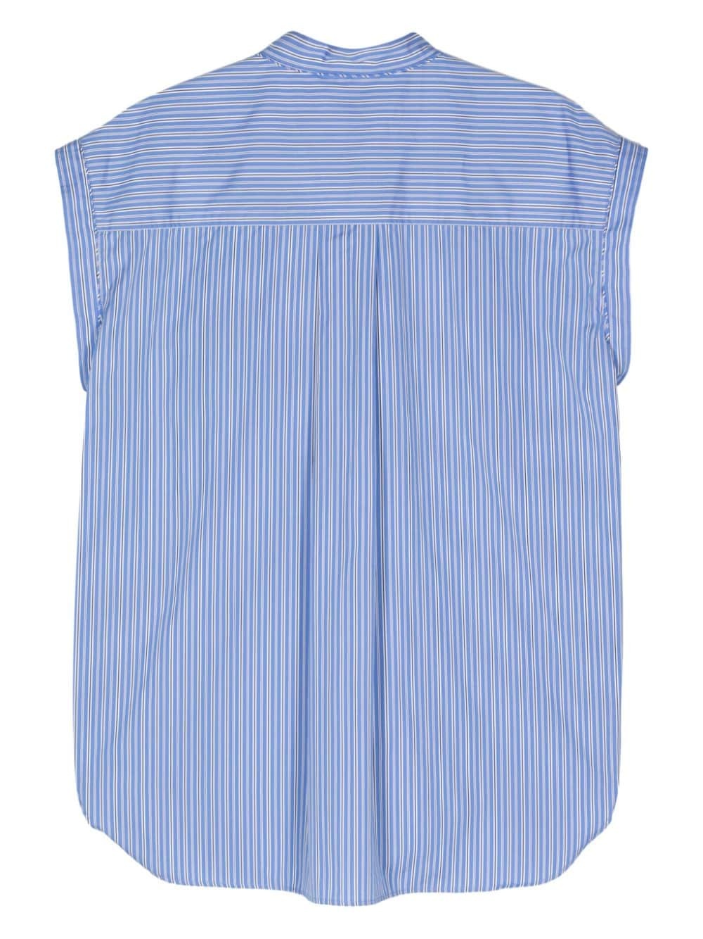 stripe-print sleeveless shirt - 2