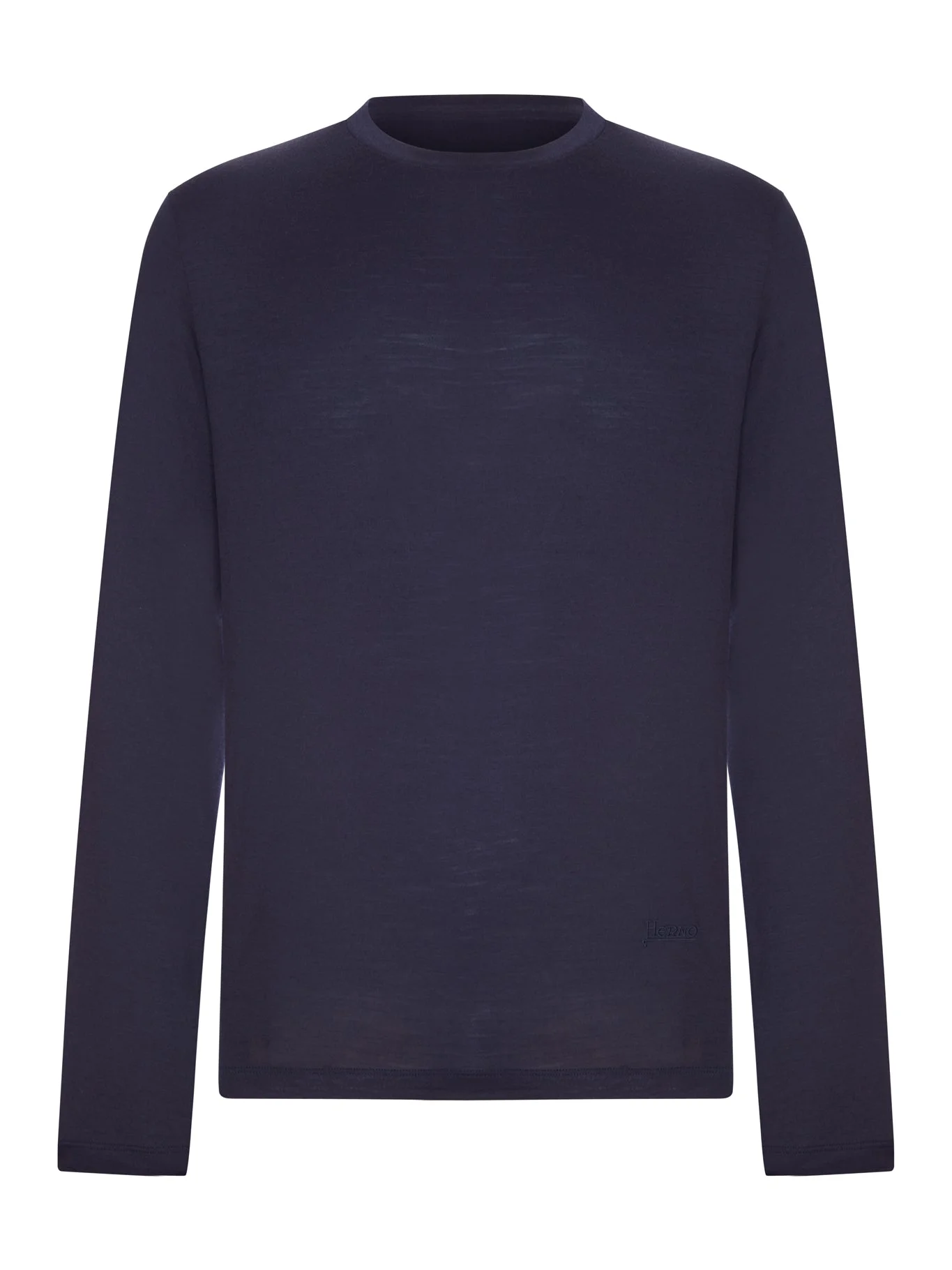CREW NECK LONG SLEEVED SWEATER WITH TONE-ON-TONE LOGO - 1