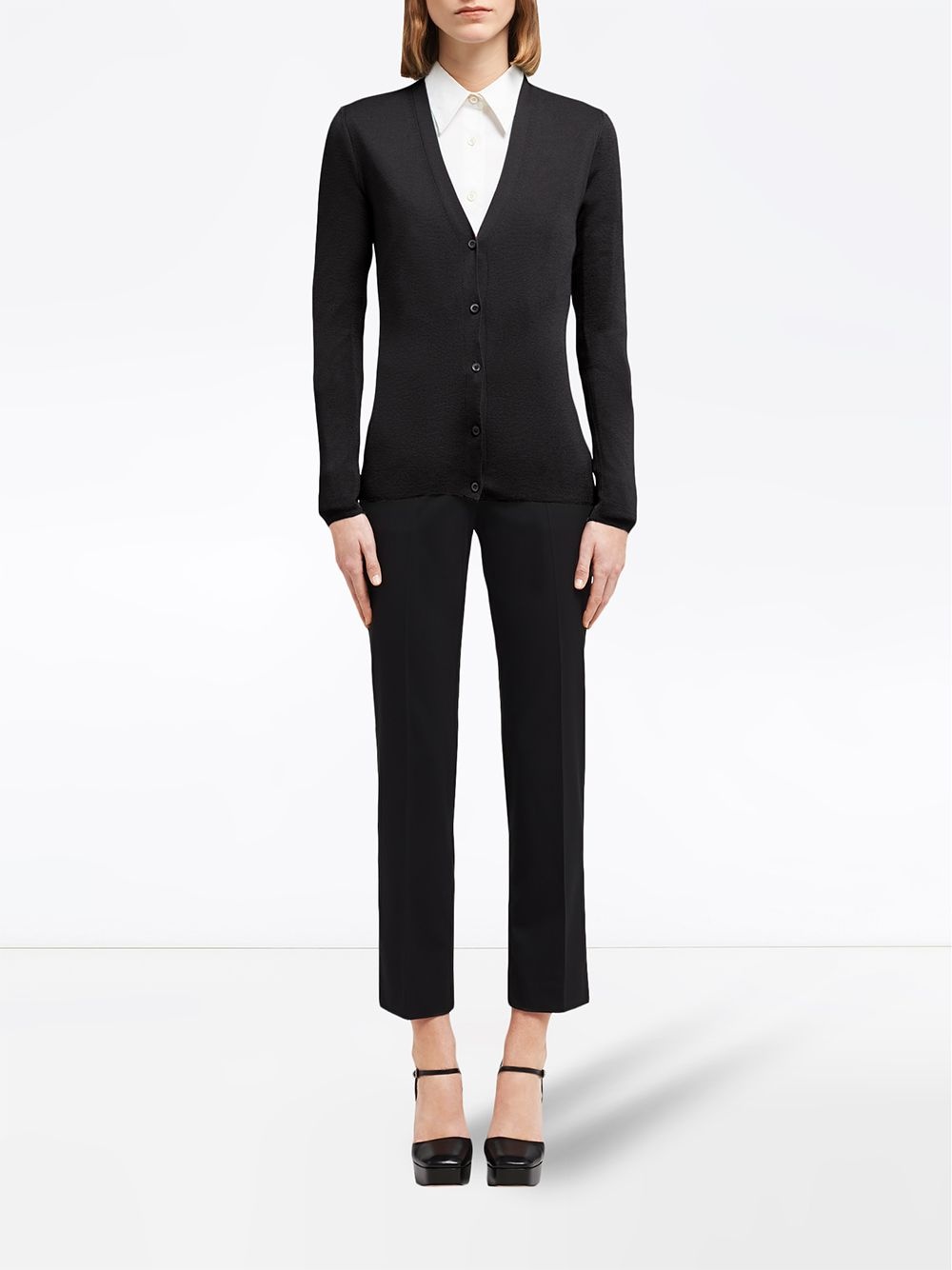 V-neck buttoned cardigan - 2
