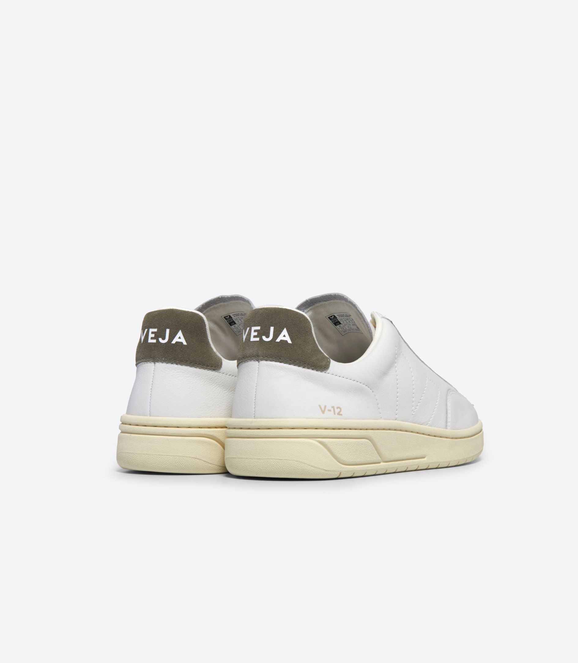 V-12 STITCH LEATHER WHITE KAKI - 3