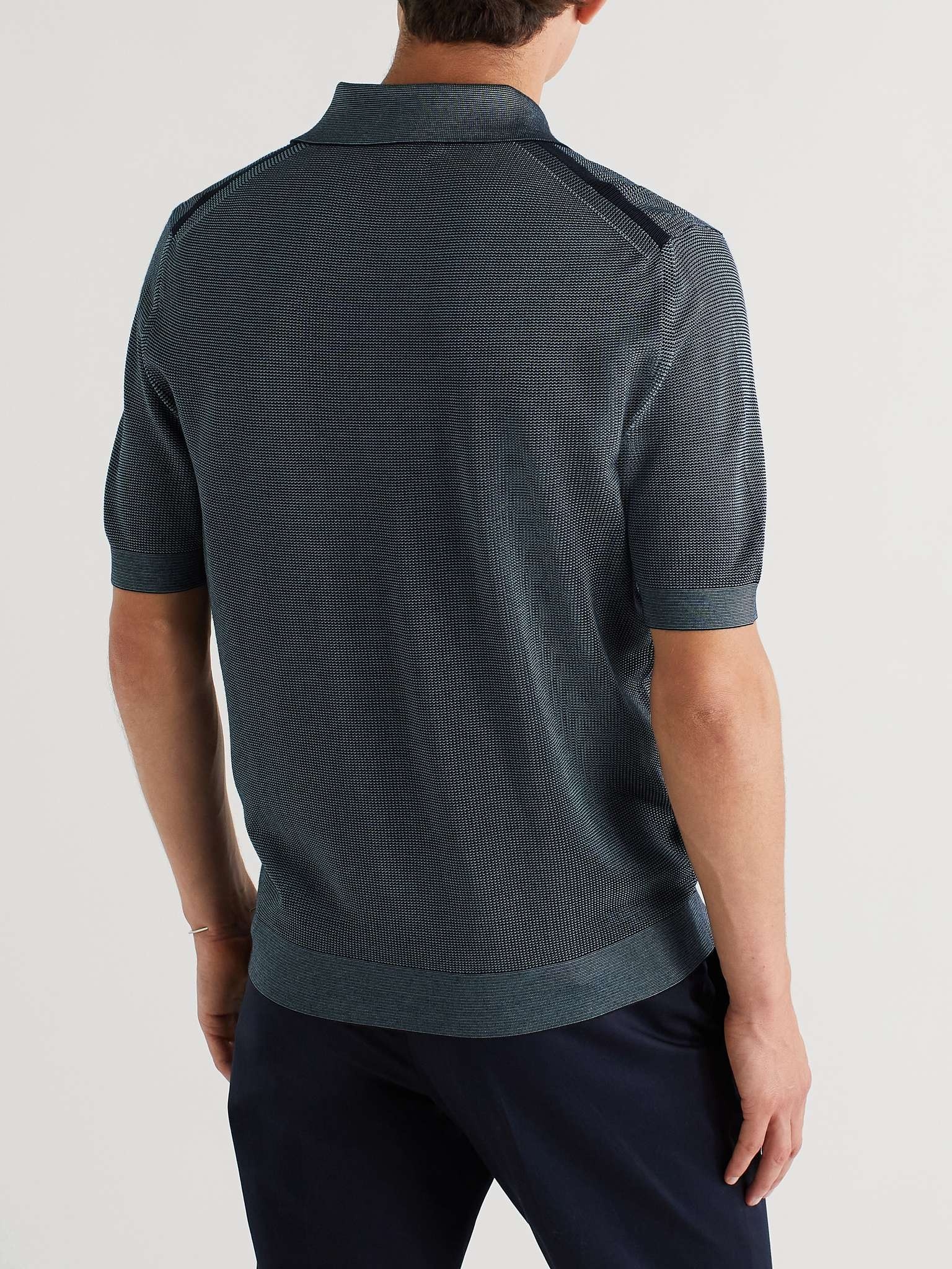 Silk and Cashmere-Blend Polo Shirt - 4