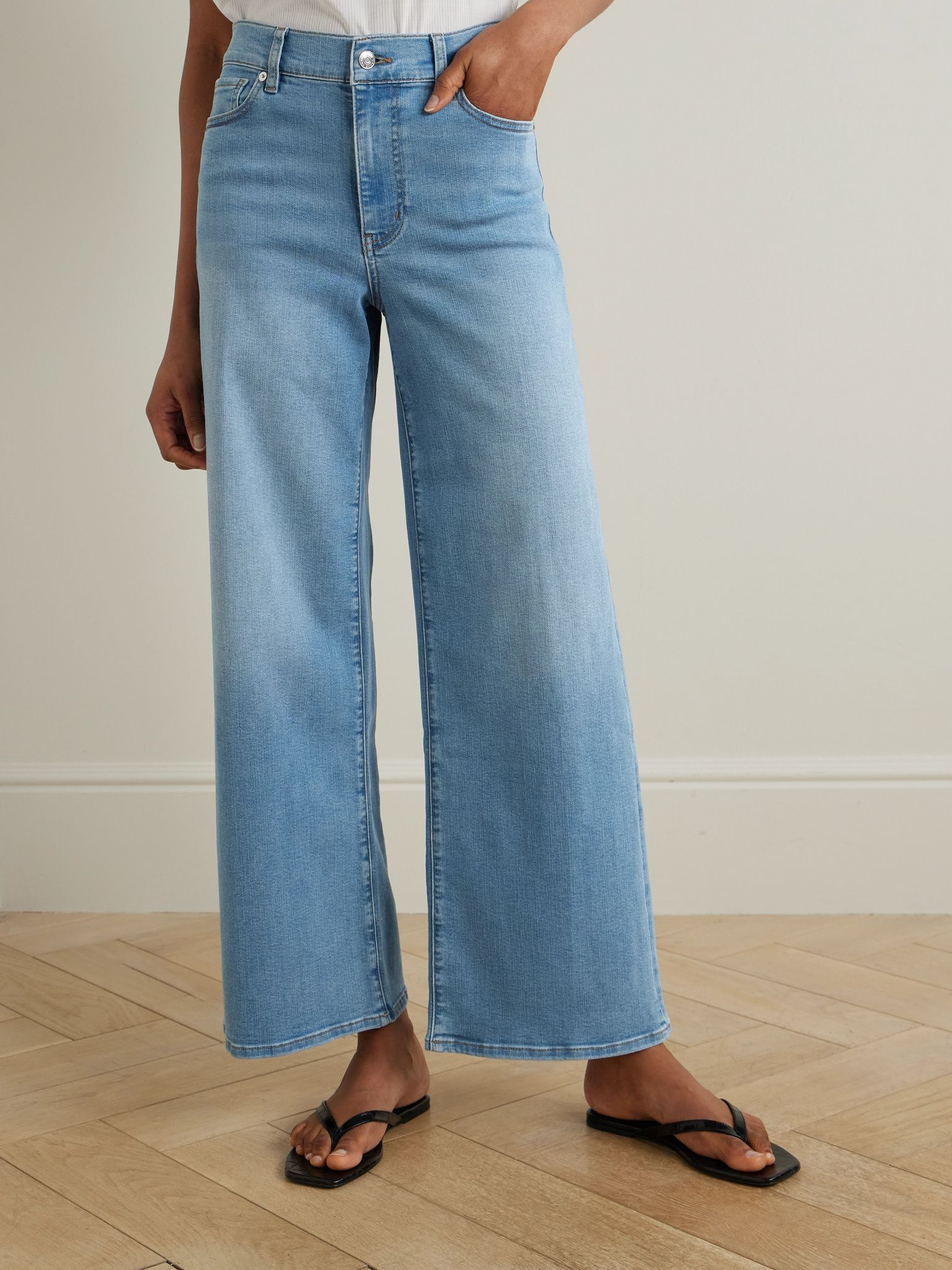 Le Slim Palazzo mid-rise straight-leg jeans Mid denim - 3