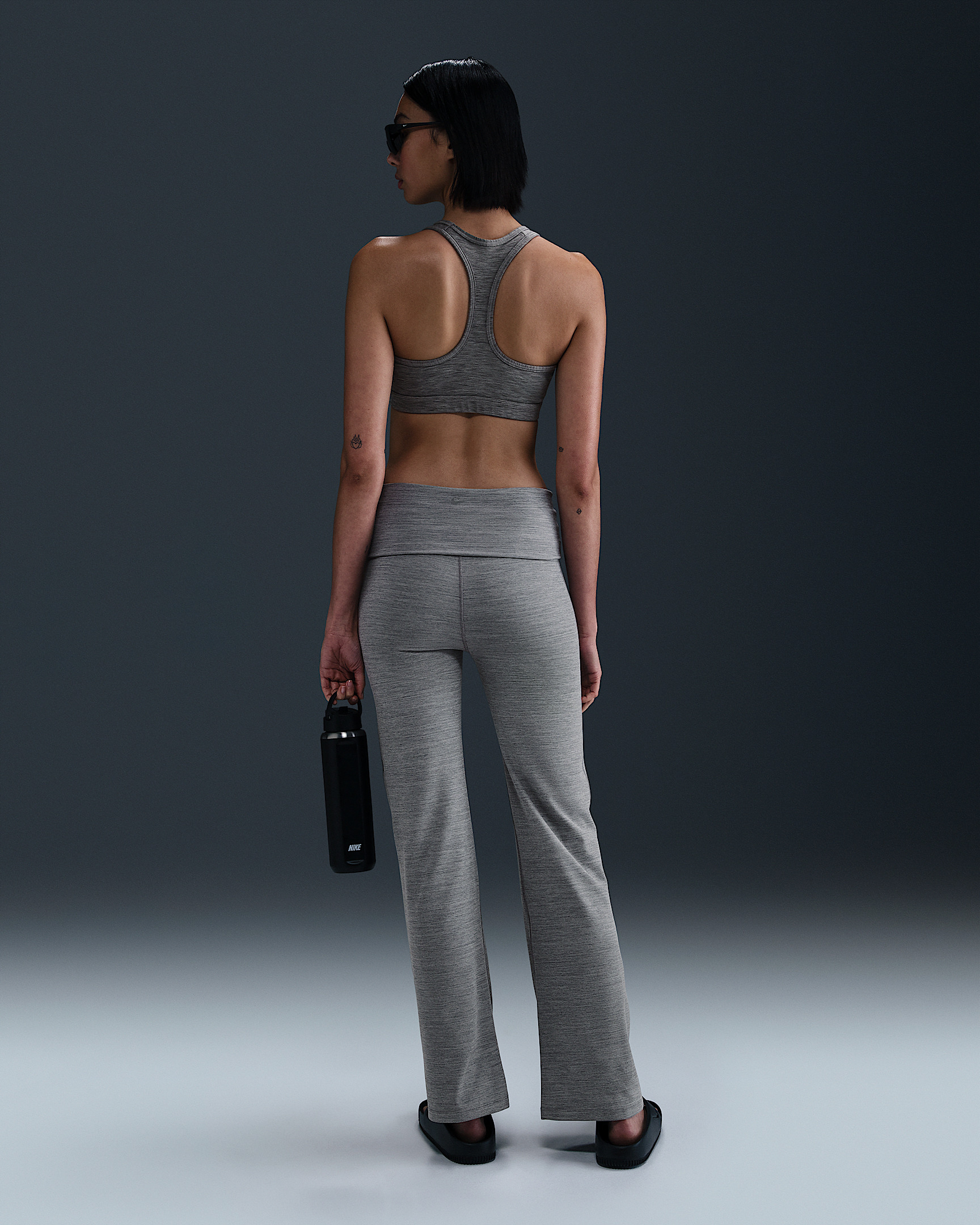 Nike One Women's Dri-FIT High-Waisted Fold-Over Pants - 4